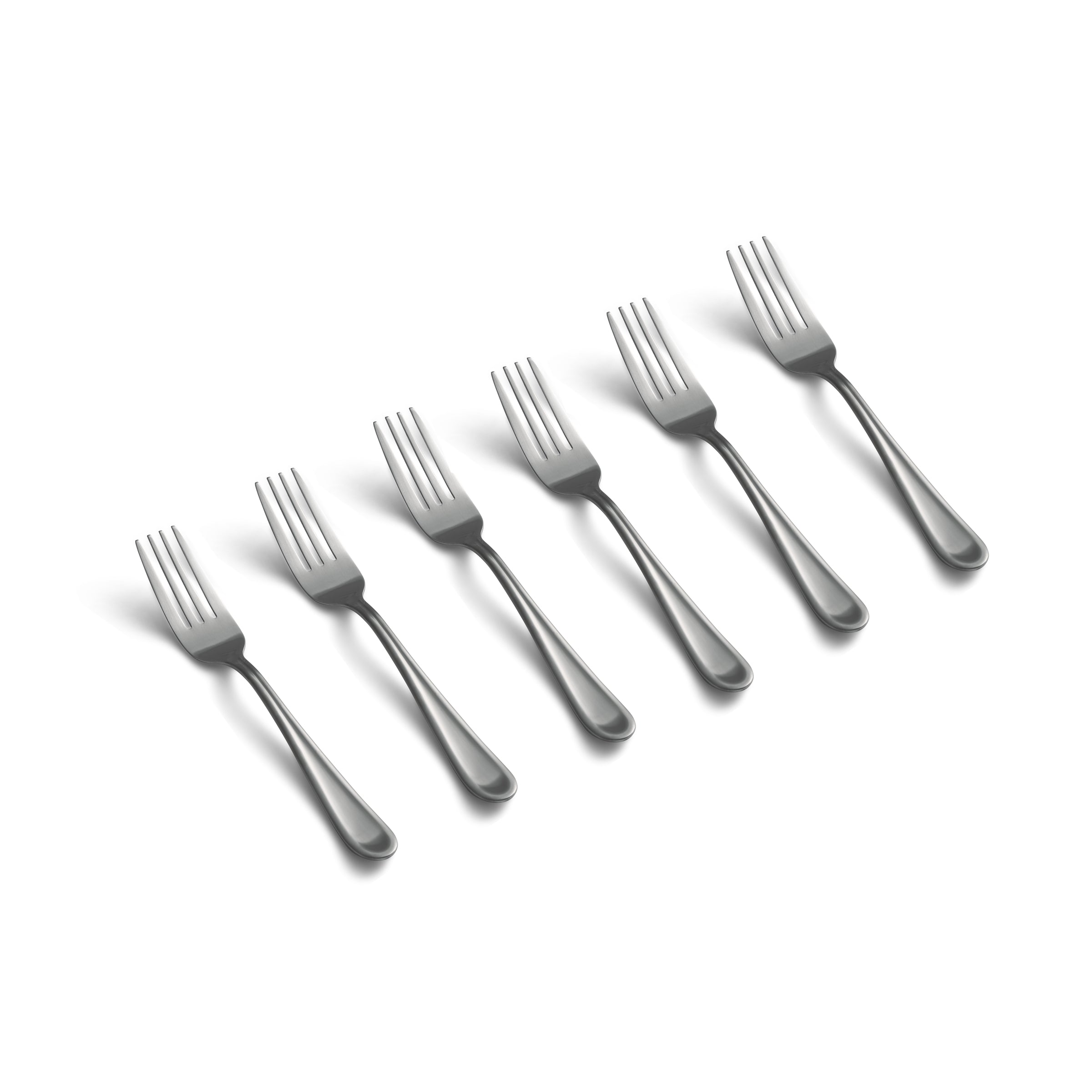 Malibu Satin Salad Fork Set of 6 - Elegant Stainless Steel Flatware for Dinner Parties, Wedding Gifts & Fine Dining