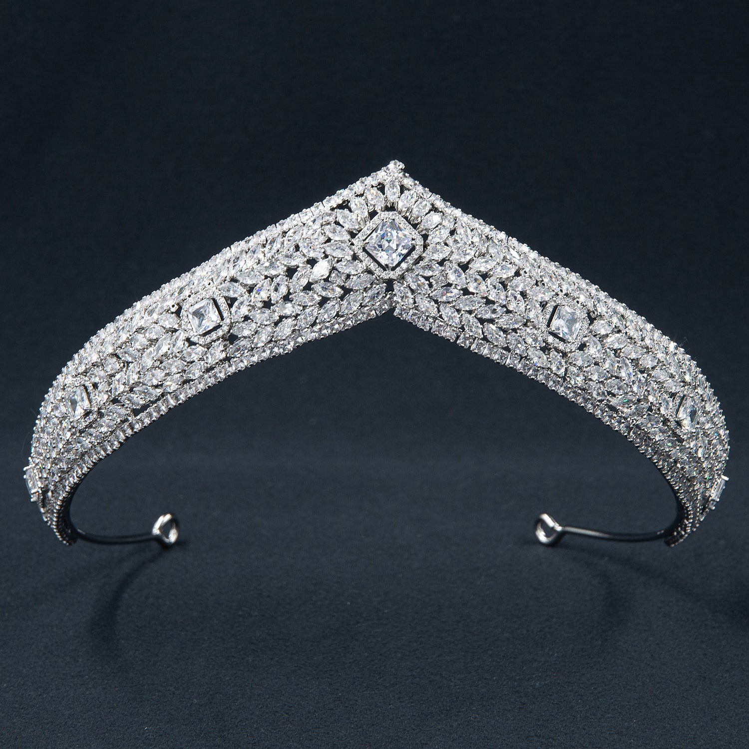 5A Zirconia Wedding Tiara - Sparkling Crystal Bridal Crown for Bride FK93750 | Perfect for Weddings, Prom, Pageants & Special Occasions