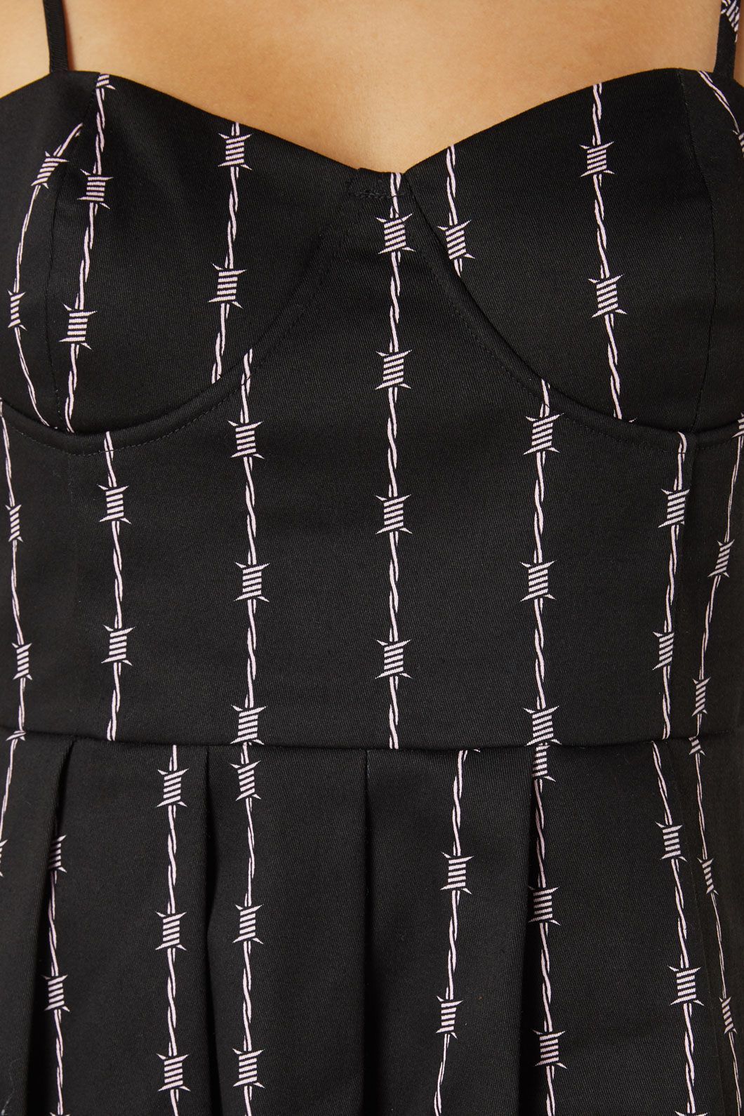 Sexy Barb Wire Bustier Pleated Dress for Women - Gothic Punk Corset Mini Dress for Nightclub, Halloween, Cosplay & Party Outfits
