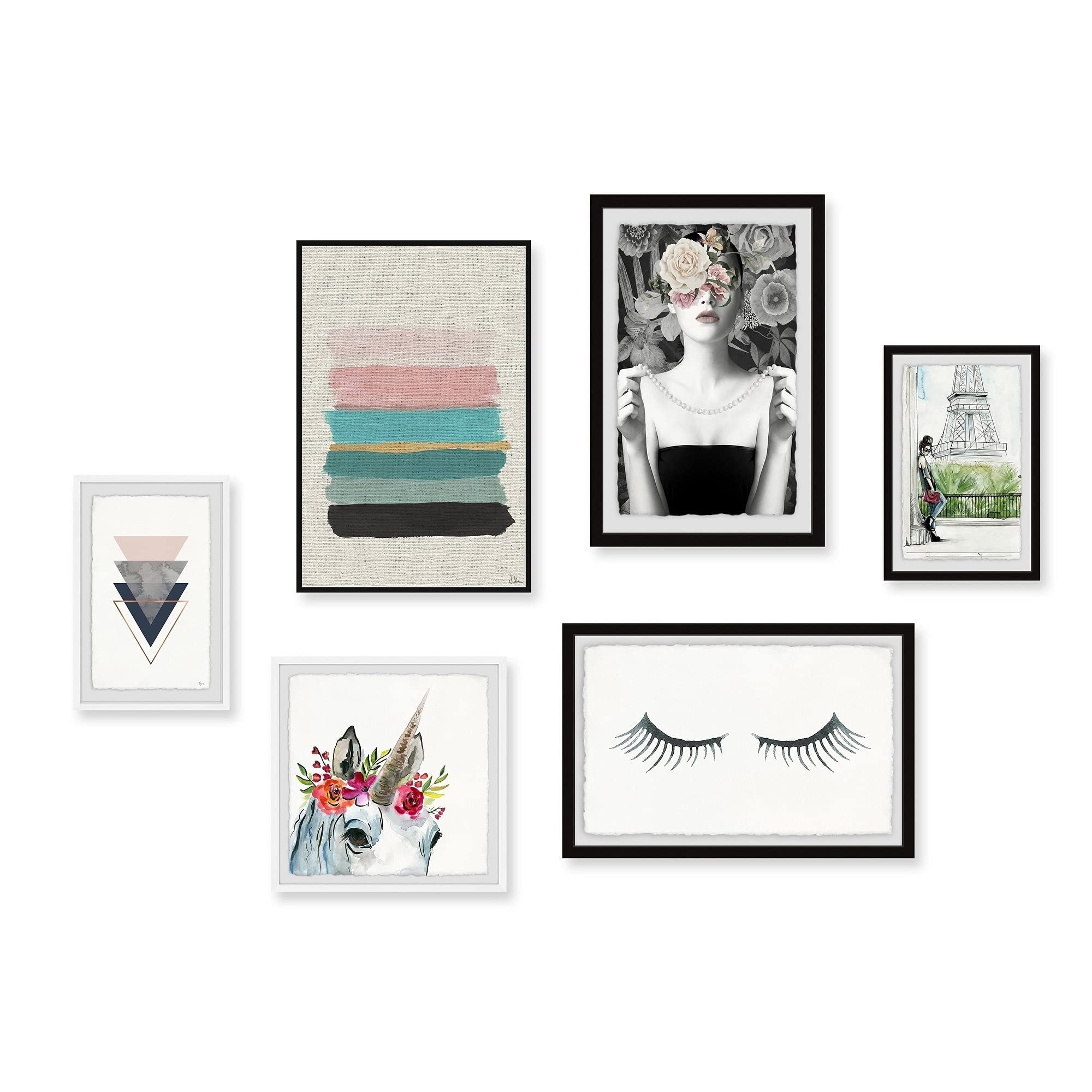 Marmont Hill Handmade Polished Beauty Hexaptych Wall Art - Multi-Color Abstract Canvas Painting for Living Room, Bedroom & Office Decor