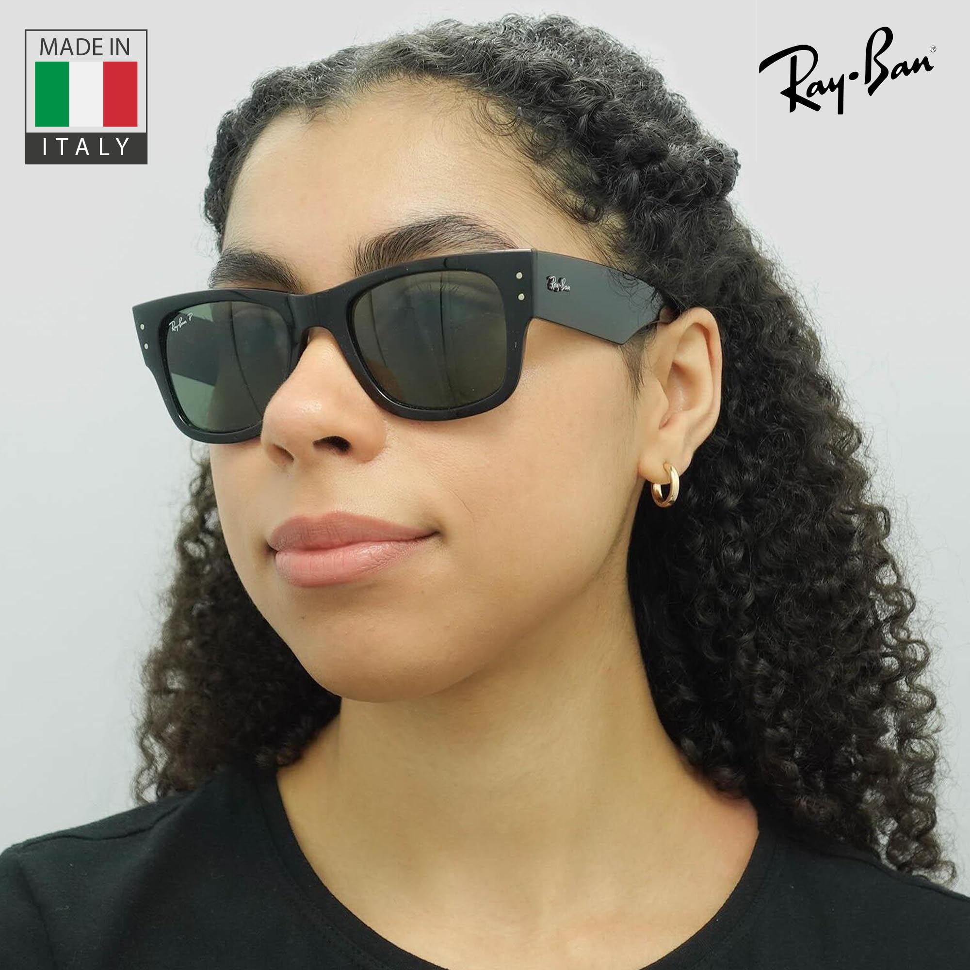 Ray-Ban RB0840S MEGA WAYFARER Square Sunglasses with Eyewear Kit - High Bridge Fit - UV Protection - Classic Style for Men & Women - Perfect for Driving, Beach, and Outdoor Activities