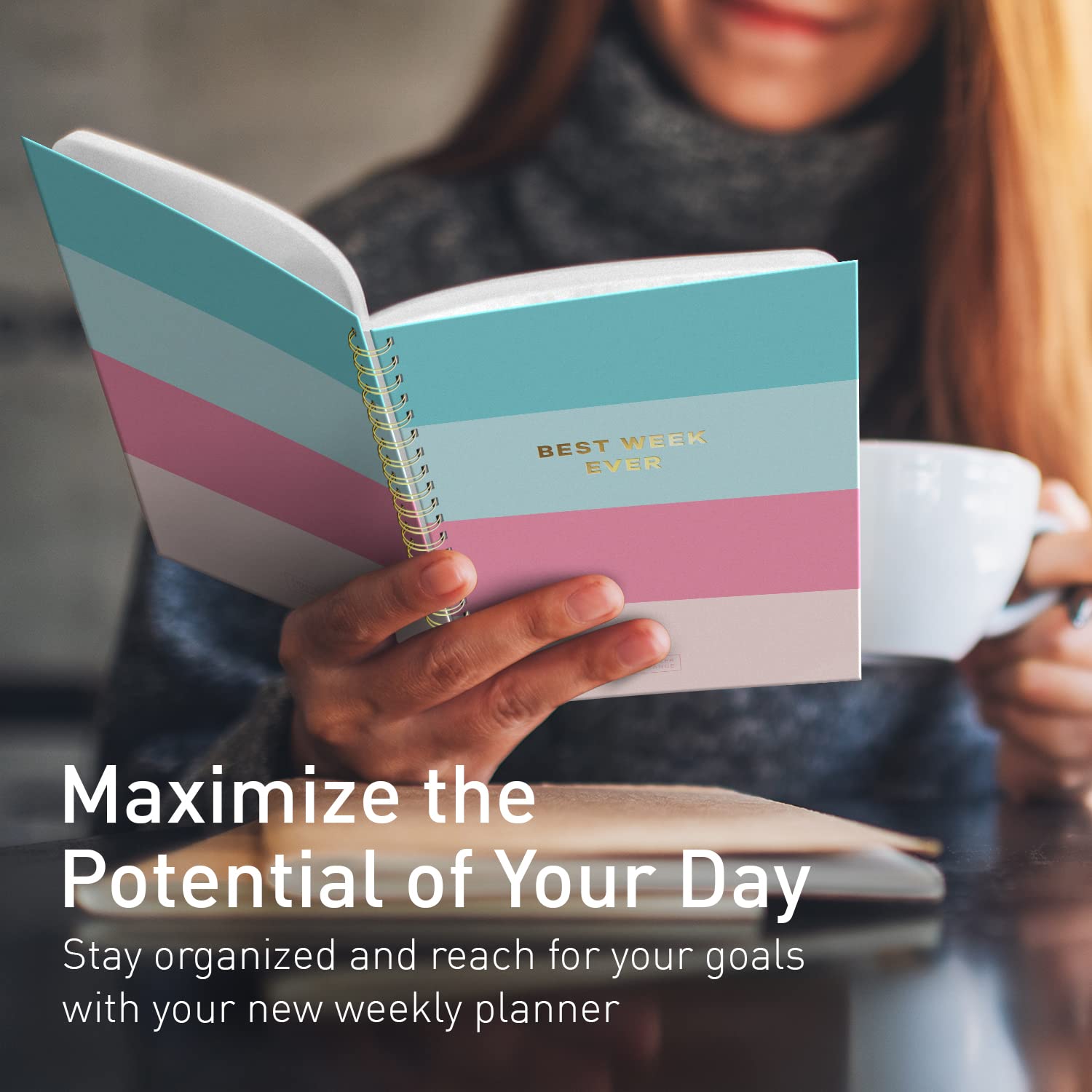 S&O Best Week Ever Undated Weekly Planner - 52 Week Goal & Habit Tracker for Productivity - 6x8.25