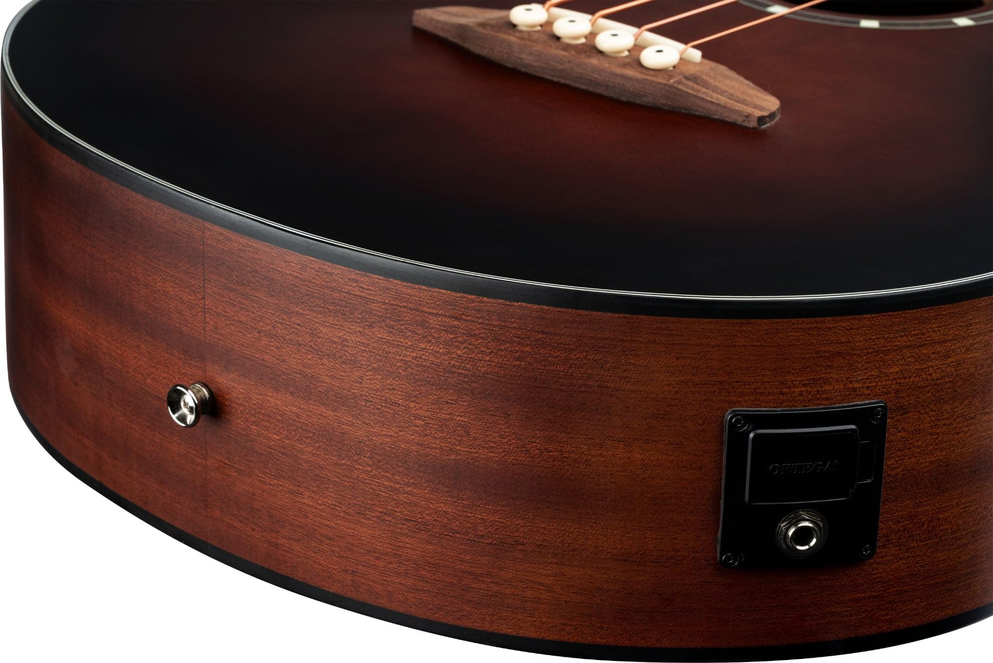 Ortega D7CE-BFT-4 Deep Series 4-String Acoustic Bass Guitar - Right-Handed Bourbon Fade Finish | Perfect for Live Performances, Studio Recording & Outdoor Jam Sessions