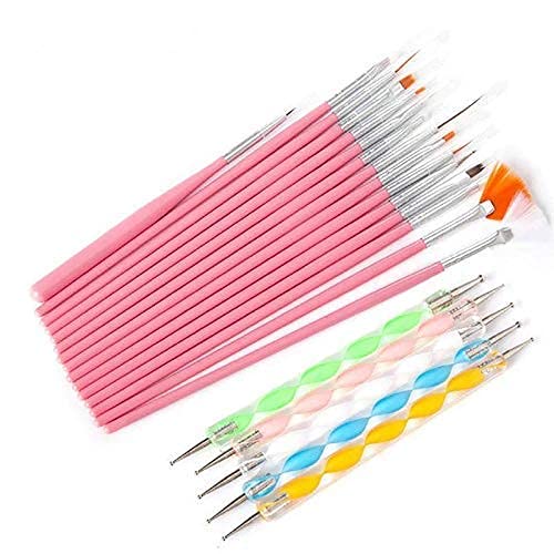 Professional Nail Art Kit - 500 Nails, 15 Nail Art Brushes, 10pc Striping Tapes & 5 Dotting Pens for Salon & DIY Manicure at Home | Perfect for Nail Artists, Beginners & Gift Giving