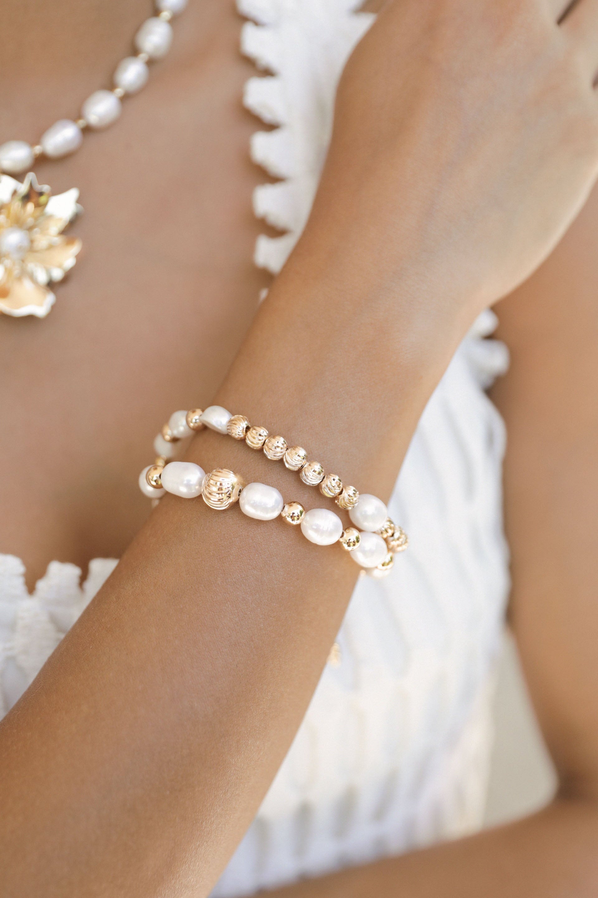 Elegant Freshwater Pearl Bracelet Set for Women - Perfect Days Jewelry Collection | Ideal for Weddings, Parties & Everyday Wear