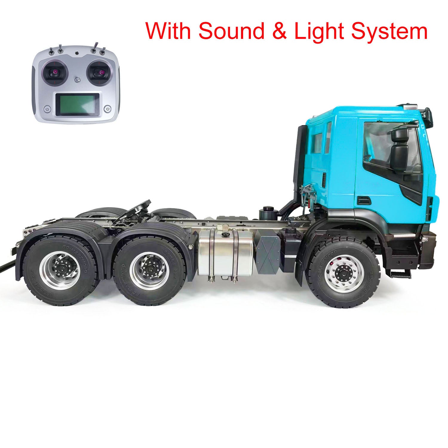 1/14 Scale Metal 6x4 RC Tractor Truck - Remote Control Car with Differential Lock, Light & Sound System - Ready-to-Run Assembled & Painted Model - Perfect for Off-Road Play, Collecting, and RC Hobby Enthusiasts