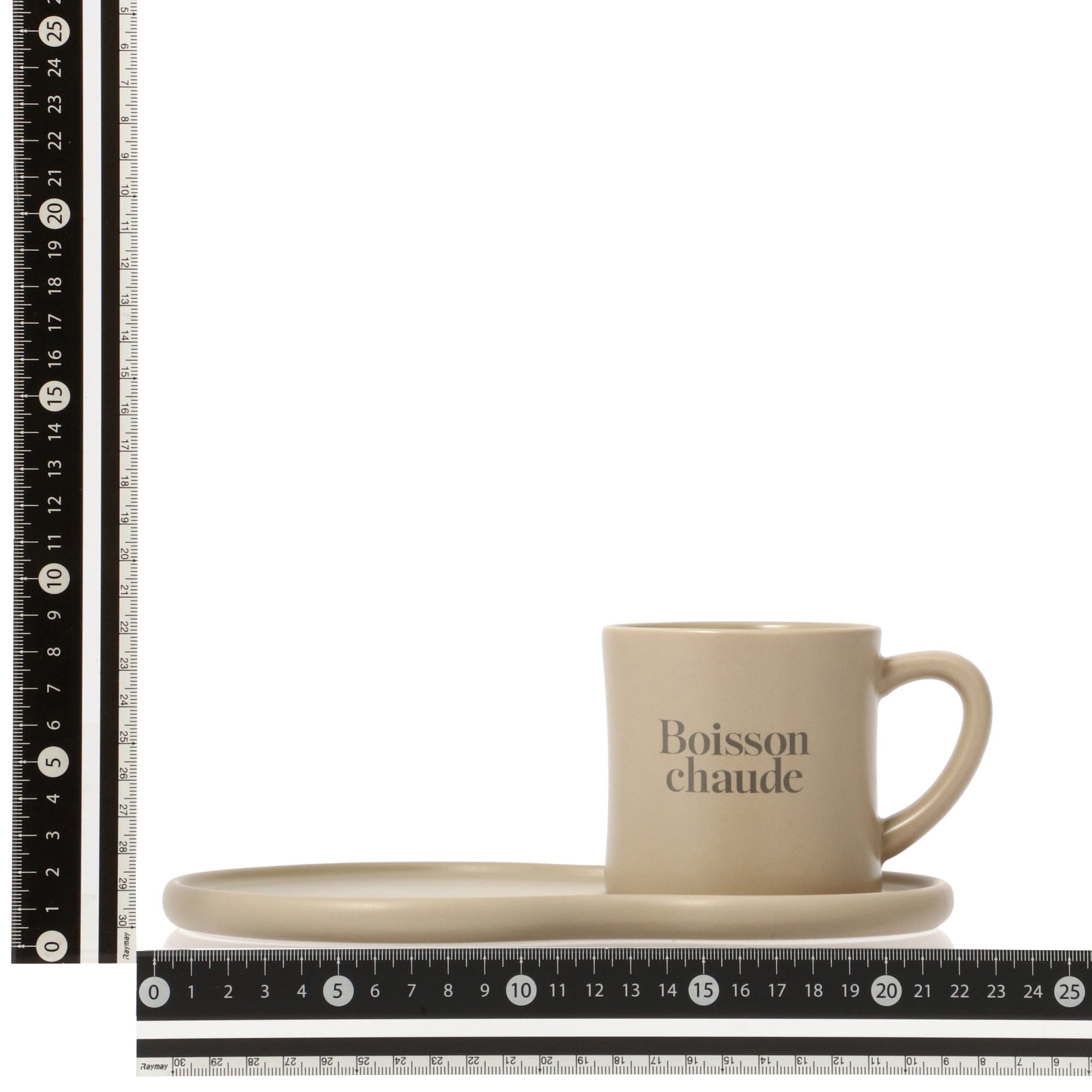 Premium Le Cafe Coffee Set - Brown Ceramic Mug & Saucer for Home, Office, or Gift - Perfect for Espresso, Latte & Tea Lovers