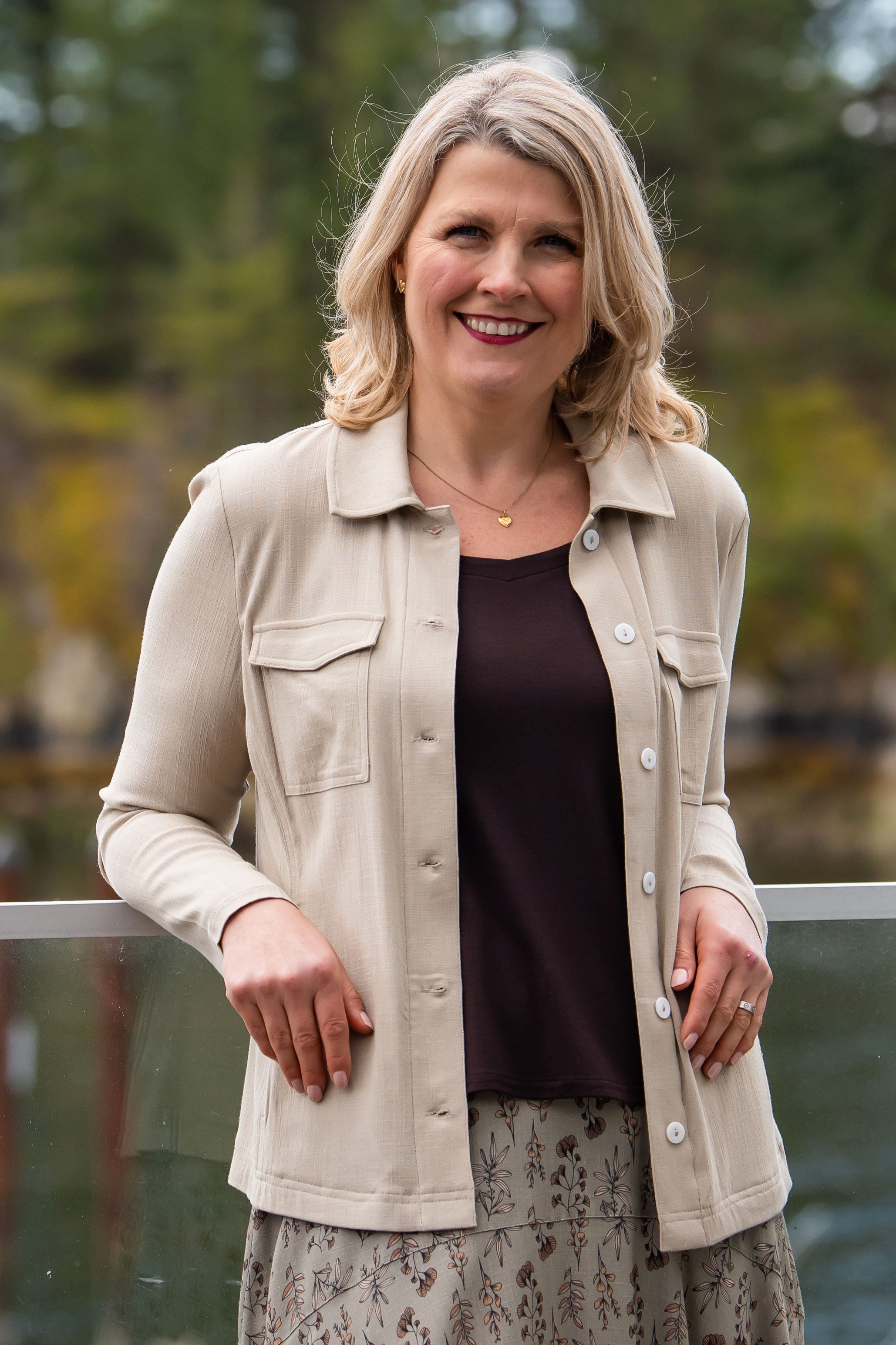 Lauren Jacket Women's Lightweight Linen Bamboo Blend Sand Color - Perfect for Spring & Summer Outfits, Casual Wear, and Travel