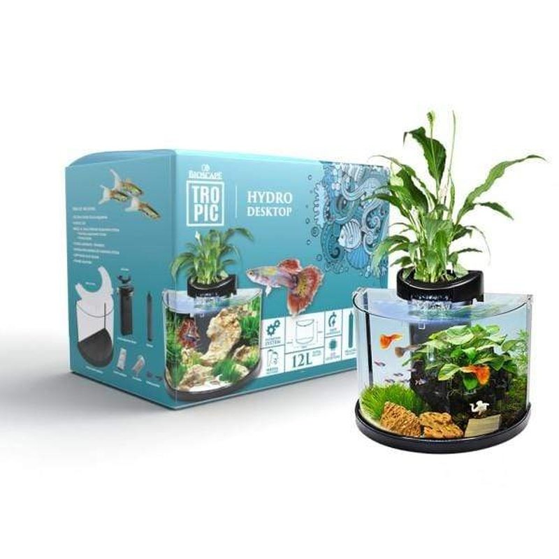 Bioscape Tropic Hydro Half Moon Tropical Aquarium Kit 12L - Perfect for Freshwater Fish Tanks, Planted Aquariums & Aquatic Decorations