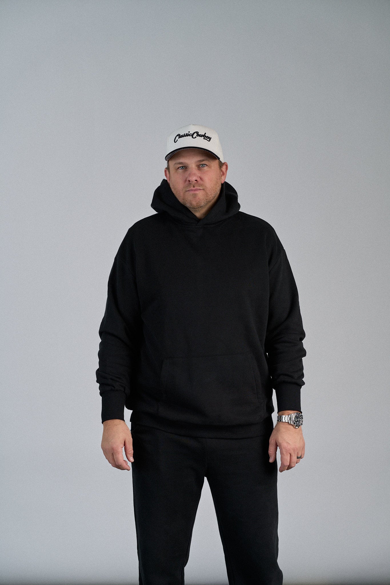 Men's Black Elevated Hoodie - Premium Zip-Up Sweatshirt for Casual Wear & Outdoor Activities