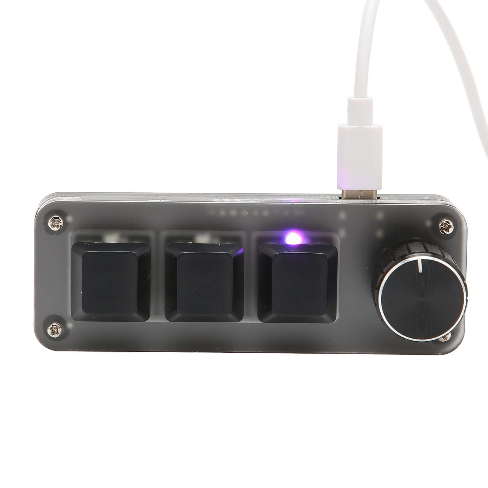 Programmable 3-Key Mechanical Keypad with RGB Backlight & Knob - Customizable USB Gaming Keyboard for OSU, Office & DIY Projects | Perfect for Gaming, Programming & Shortcut Control
