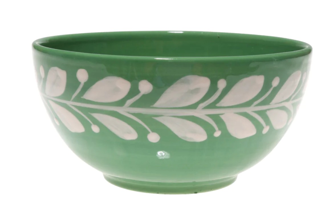 Anna Reverse Green Cereal Bowl - Eco-Friendly Ceramic Breakfast Bowl for Cereal, Soup & Salad | Perfect for Home, Office & Dorm Use
