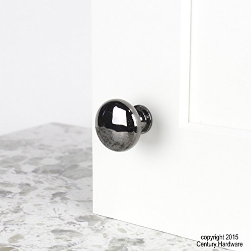Century Cabinet Knobs - Pack of 50 Black Nickel Drawer Pulls - 3-1/16 Inch Diameter Lisbon Style (20304-NB) - Durable Cabinet Hardware for Kitchen, Bathroom & Furniture Upgrade