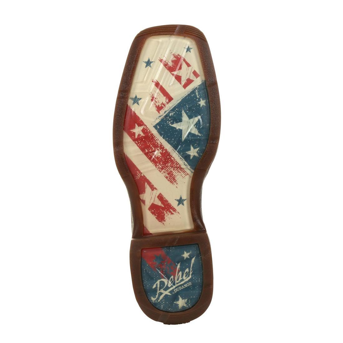Rebel Distressed Flag Embroidered Western Boots for Women - Vintage Cowgirl Ankle Boots with Patriotic American Flag Design - Perfect for Country Music Festivals, Rodeos, and Western Fashion