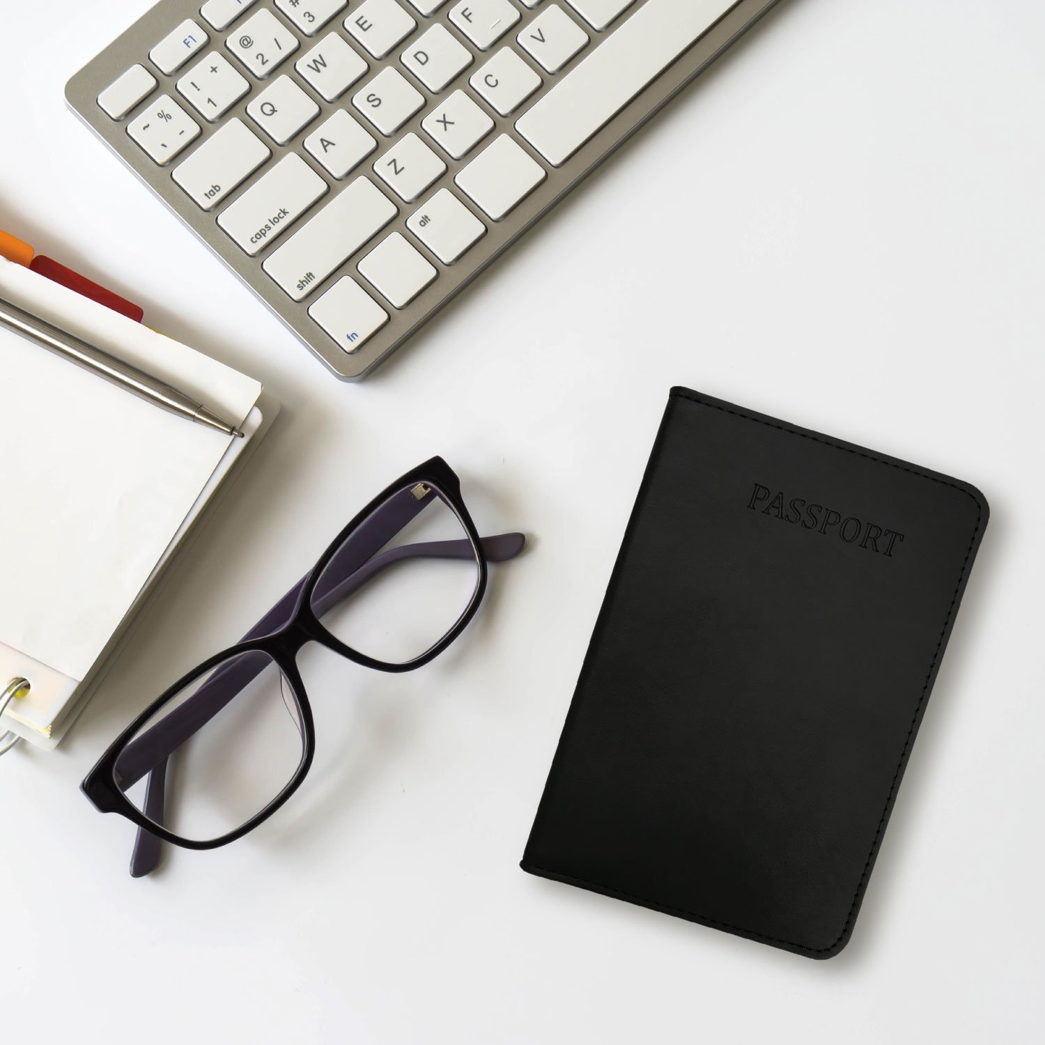 Premium Genuine Leather RFID Blocking Passport Holder - Slim Travel Wallet Cover with ID Card Slot for Men & Women | Perfect for International Travel, Business Trips & Vacation (Black)
