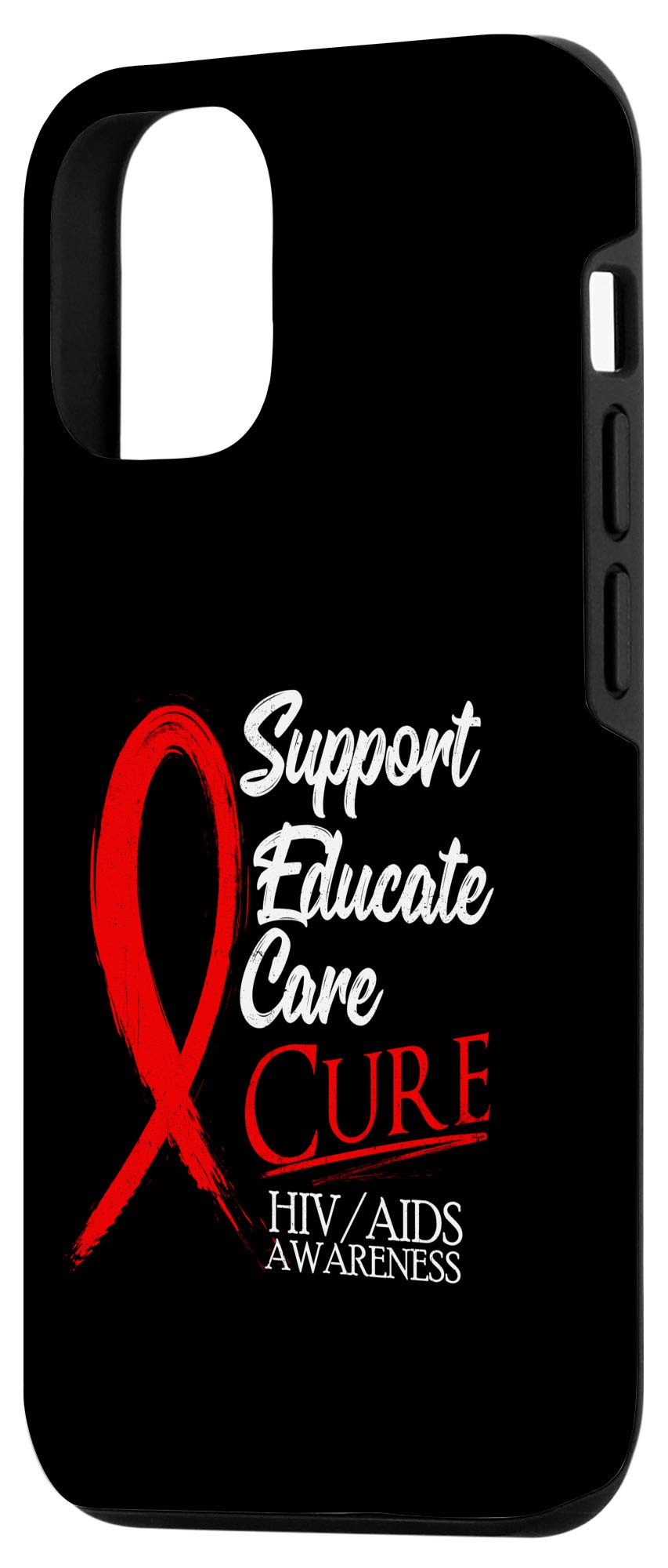 iPhone 12/12 Pro Case - Red Ribbon HIV/AIDS Awareness Month Support - Durable Protective Phone Cover for Education & Charity Events - Perfect for Fundraisers, Health Campaigns & Daily Use