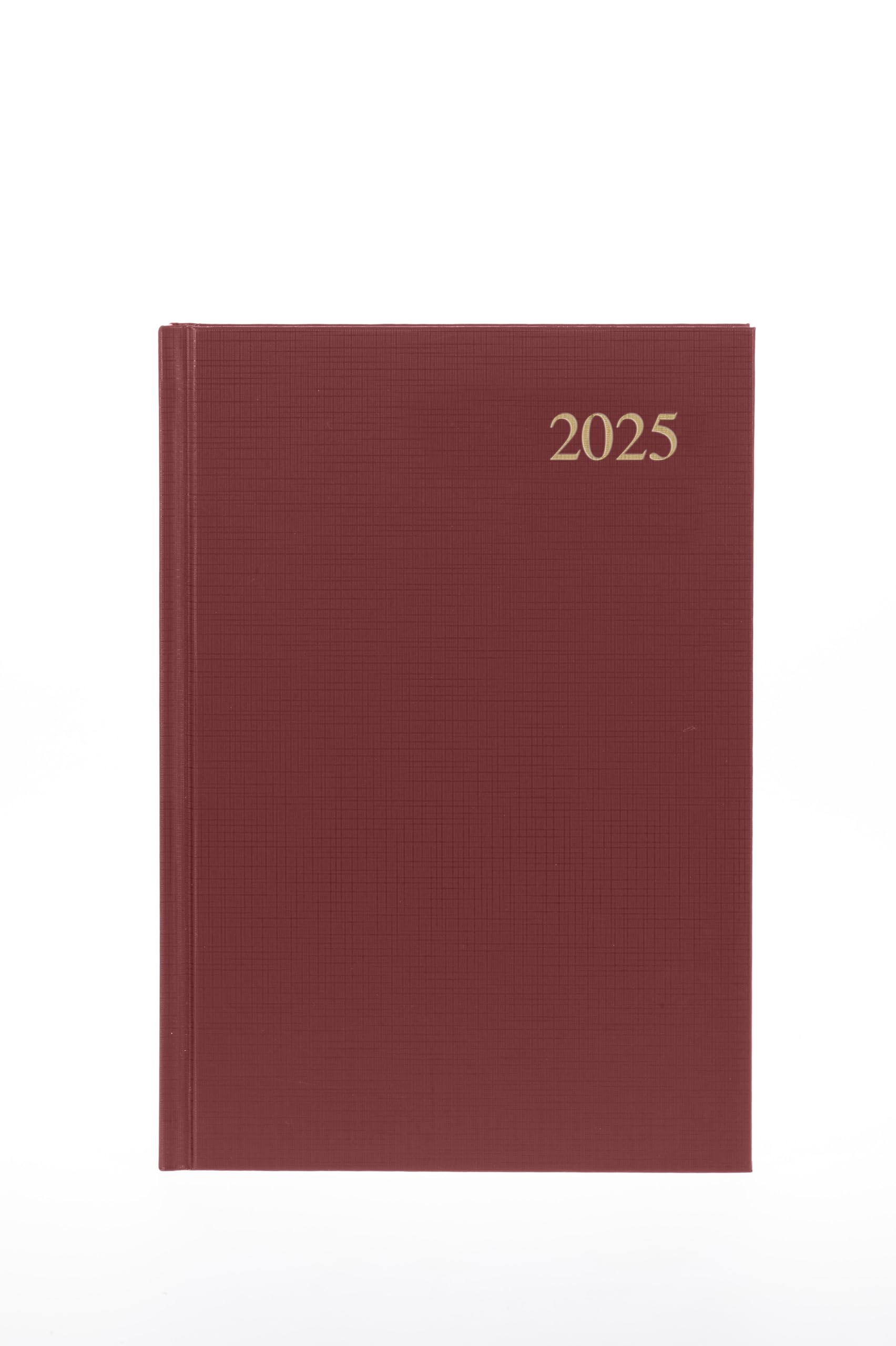 2025 Business Planner - A5 Daily Planner with Faux Leather Hardcover, Day to Page Design - Maroon (ESSA51.78-25) - Perfect for Office Professionals, Entrepreneurs & Students