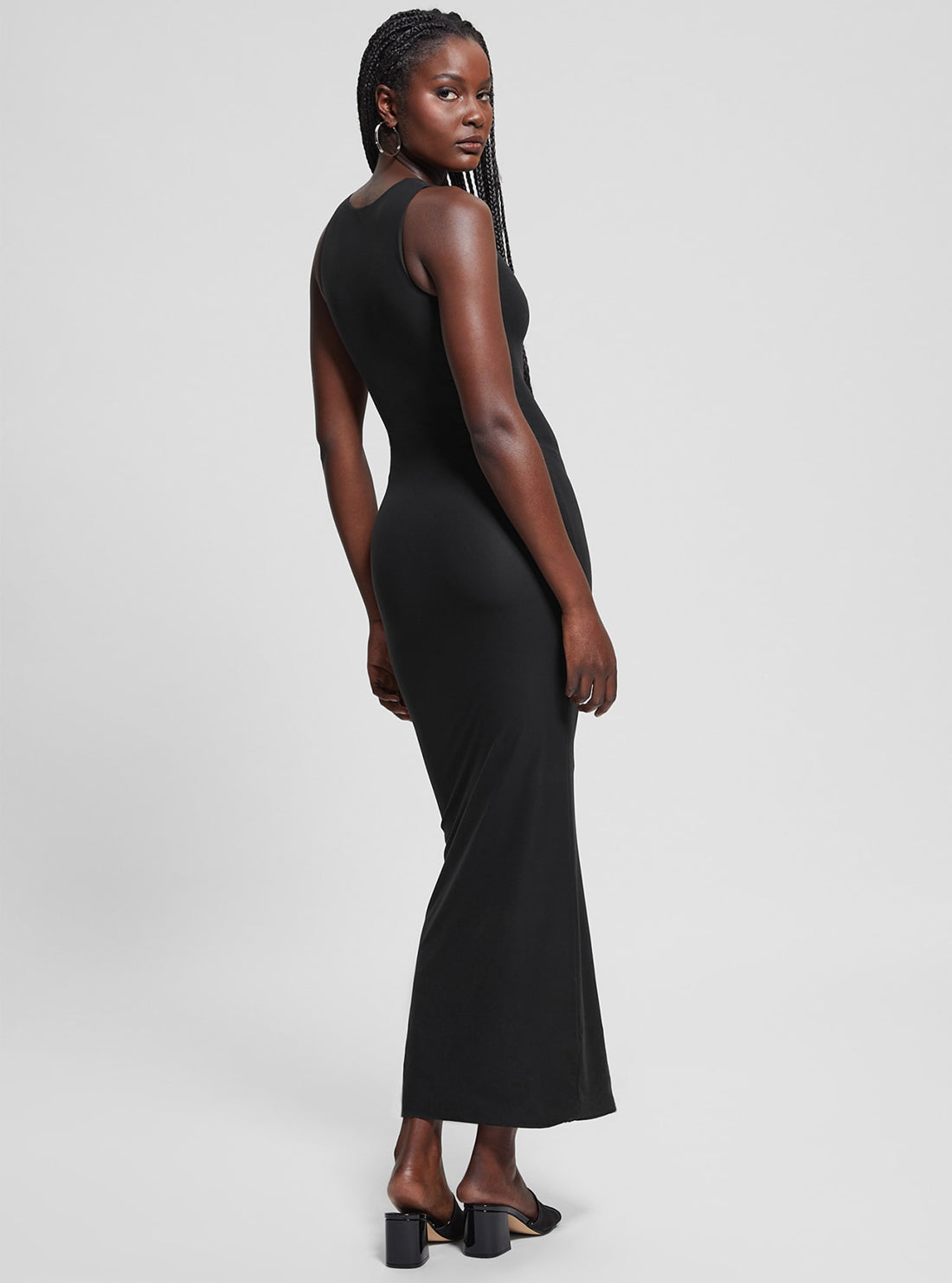 Black Kim Tank Maxi Dress for Women - Flowy Summer Beach Dress with Side Slits | Perfect for Vacations, Pool Parties & Boho Outfits
