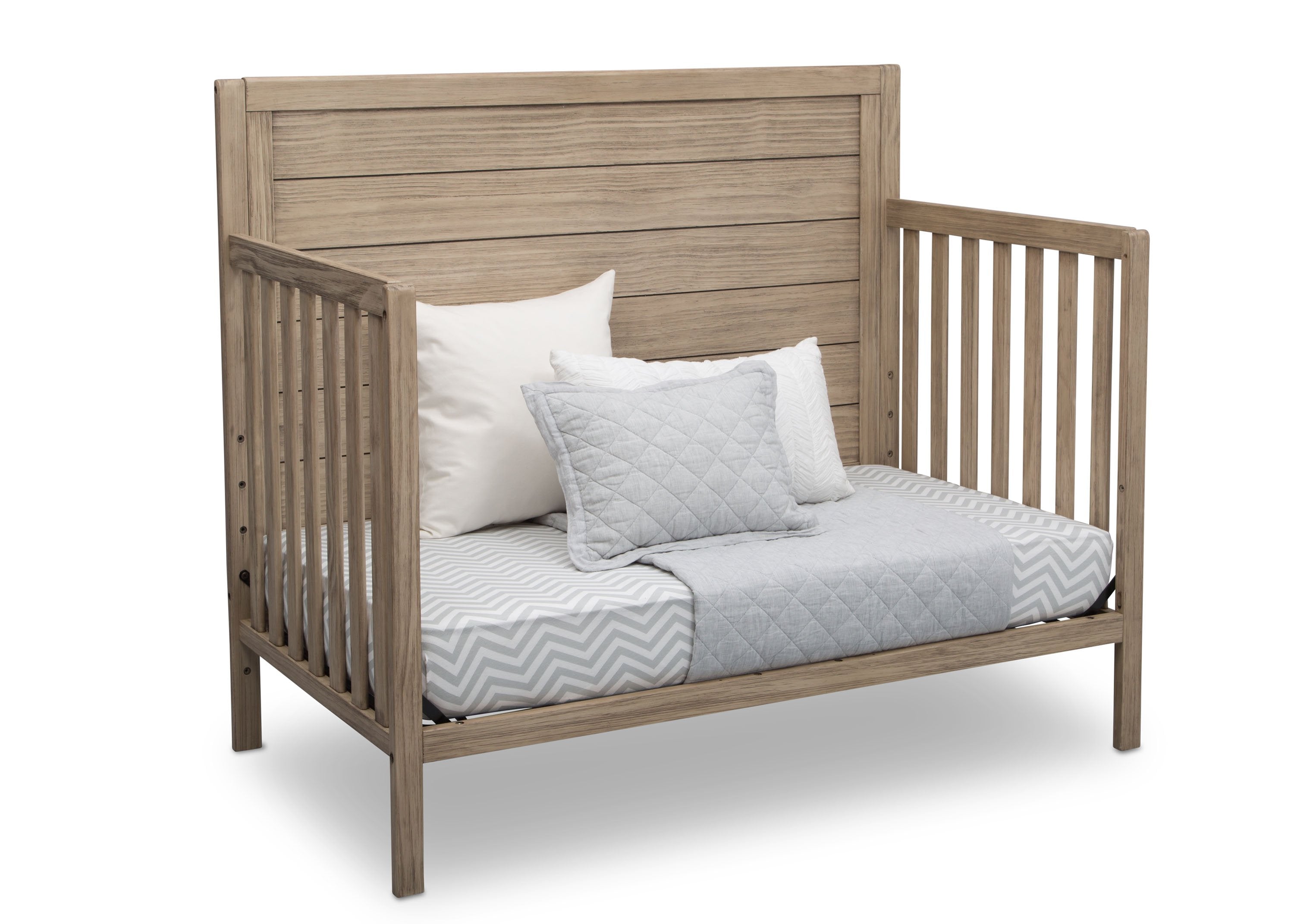 Cambridge 4-in-1 Convertible Baby Crib - Toddler Bed & Daybed with Mattress - Nursery Furniture for Boys & Girls - Perfect for Bedrooms, Daycare & Guest Rooms