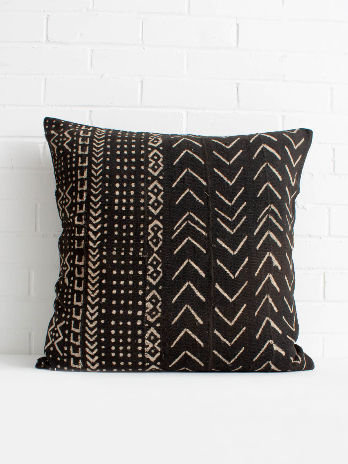 Handmade Taupe Mudcloth Throw Pillow Covers - Boho Chic Home Decor for Living Room, Bedroom, or Sofa - 18x18 Inches, Washable Cotton Fabric