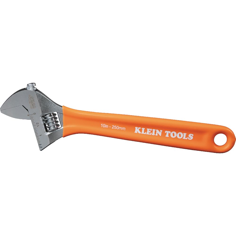 Klein Tools D5072 6-Inch & 10-Inch Adjustable Wrench Set - Forged Steel Construction with SAE/Metric Scales - Ideal for Plumbing, Automotive & DIY Home Repairs