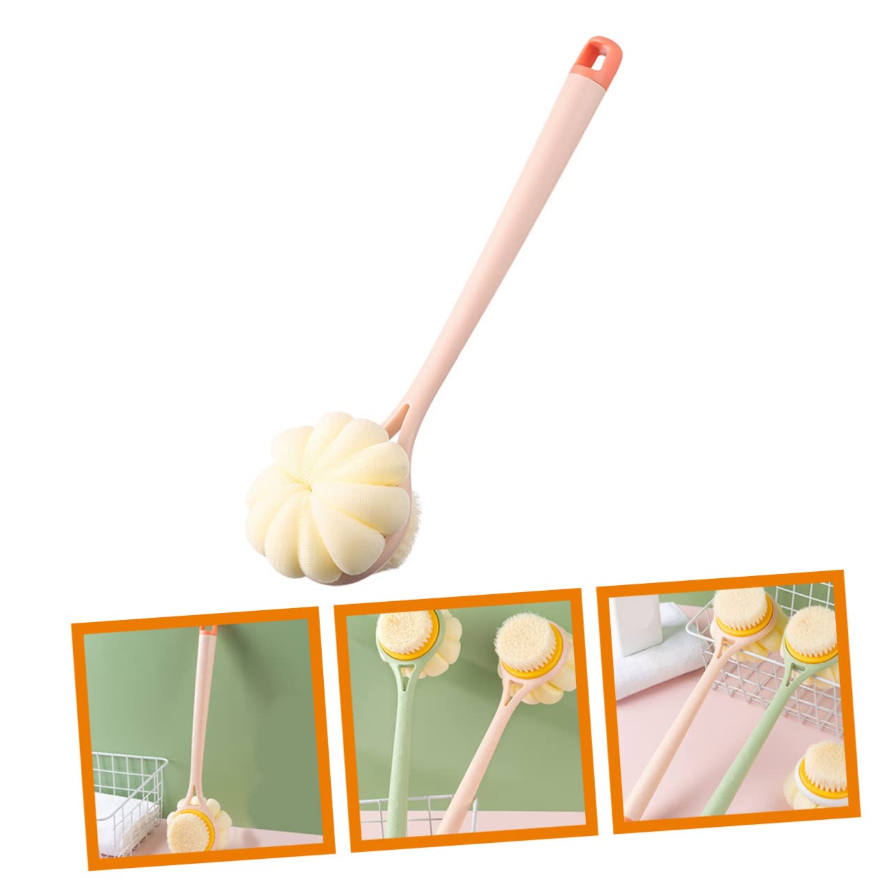 Homoyoyo Long Handle Bath Back Brush for Elderly - Extra Reach Shower Brush with Soft Bristles for Back Scrubbing & Exfoliation | Perfect for Seniors, Limited Mobility & Hard-to-Reach Areas