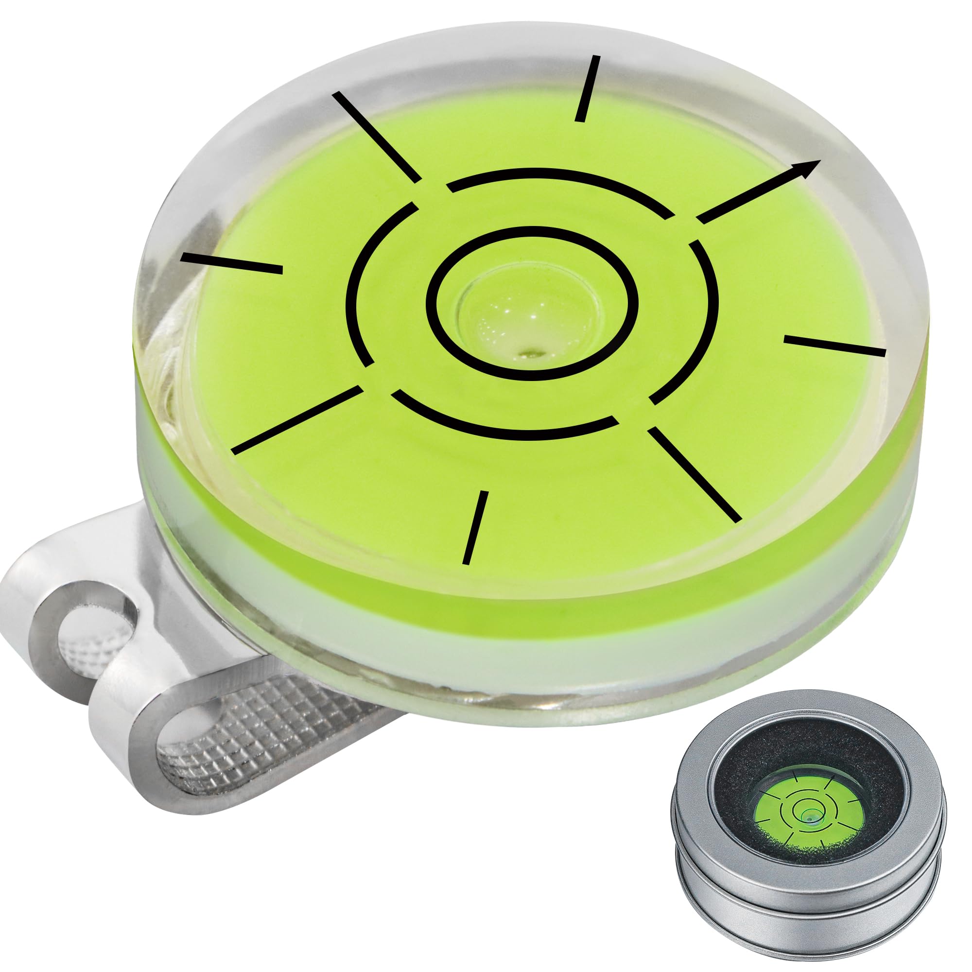 Premium Golf Ball Marker with Magnetic Hat Clip - Golf Putting Training Aid & Green Slope Reader - Best Golf Accessories for Men & Women - Perfect Golf Gifts for Players & Coaches (Ideal for Practice, Tournaments & On-Course Use)