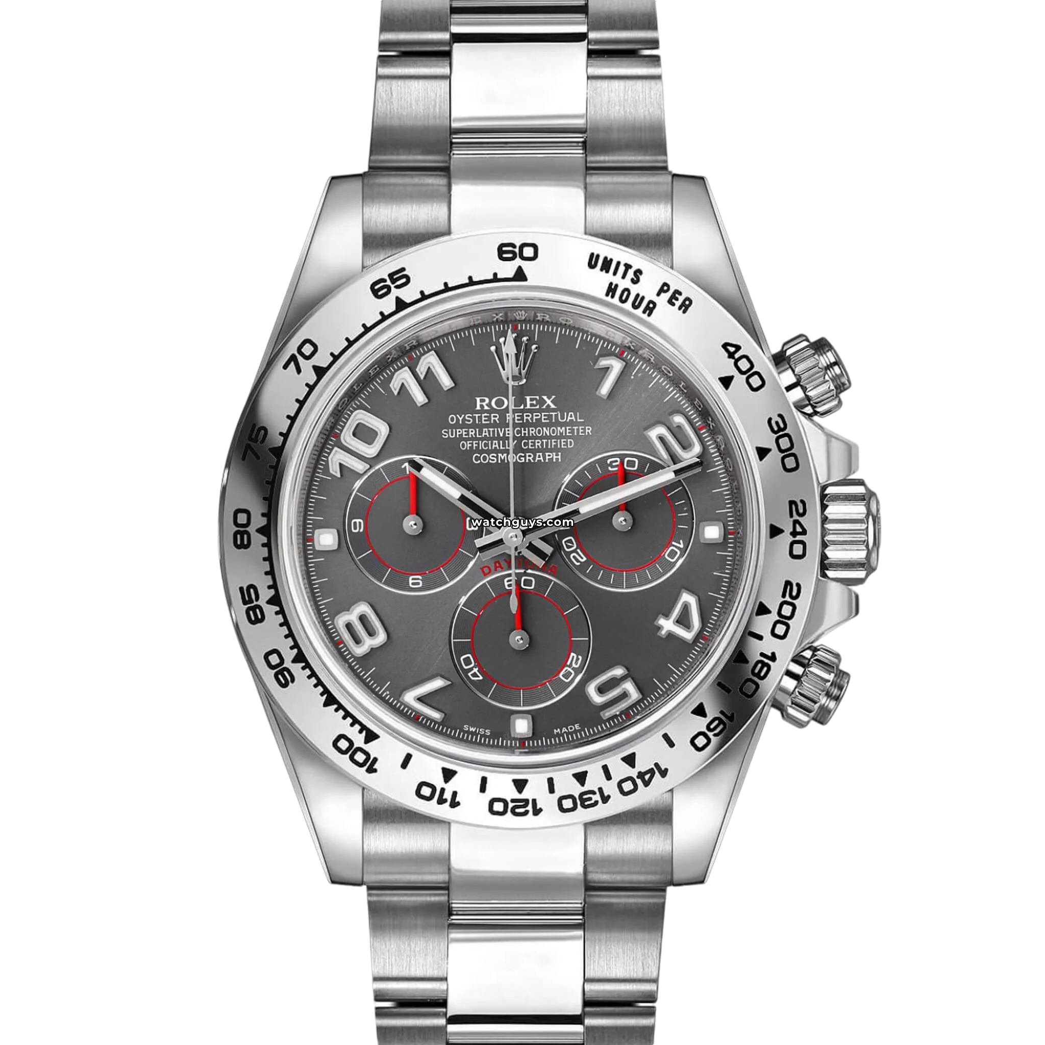 Rolex Daytona 116509 Men's Luxury Watch - Grey Dial with Arabic Numerals - Perfect for Business, Gifts & Special Occasions