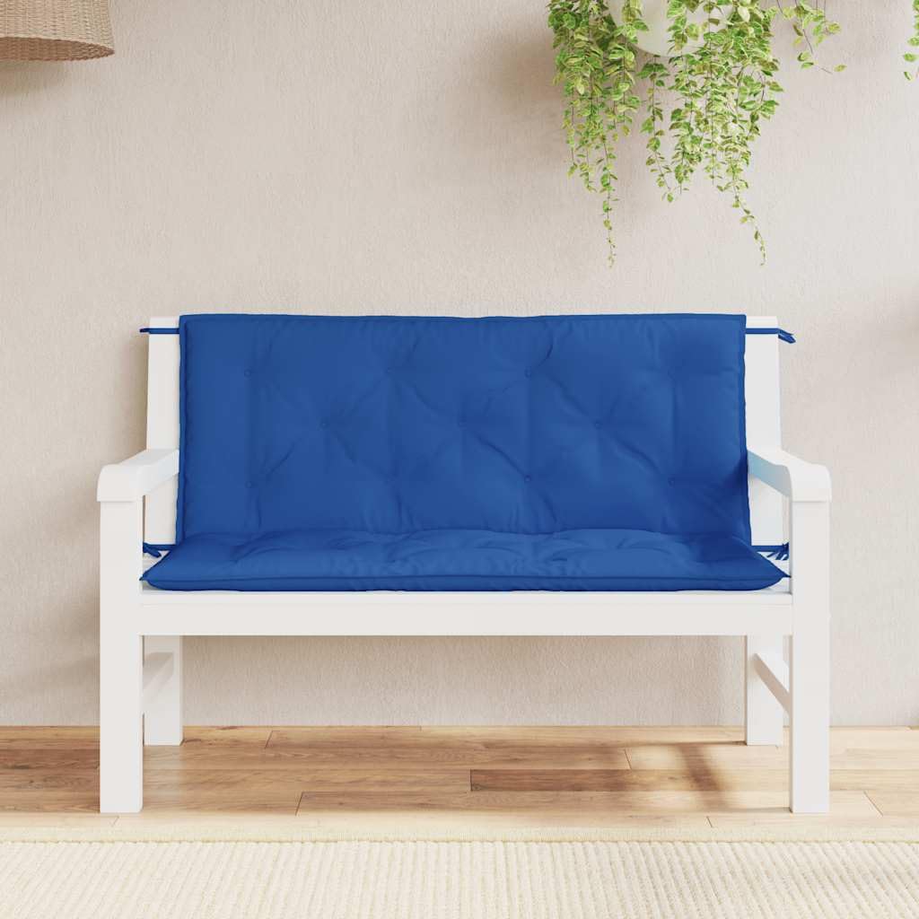 vidaXL 2-Piece Indoor Outdoor Bench Cushions - Non-Slip Water-Resistant Breathable Oxford Fabric Patio Loveseat & Porch Swing Seat Cushions (47.2