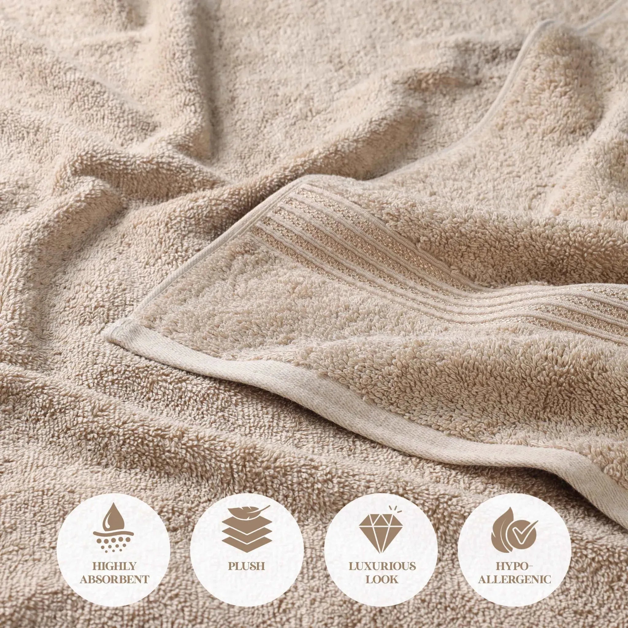 Premium Egyptian Cotton Bath Towel Set of 2 - Ultra Soft & Highly Absorbent Luxury Bath Sheets for Spa, Hotel & Home Use - 100% Heritage Cotton (White)