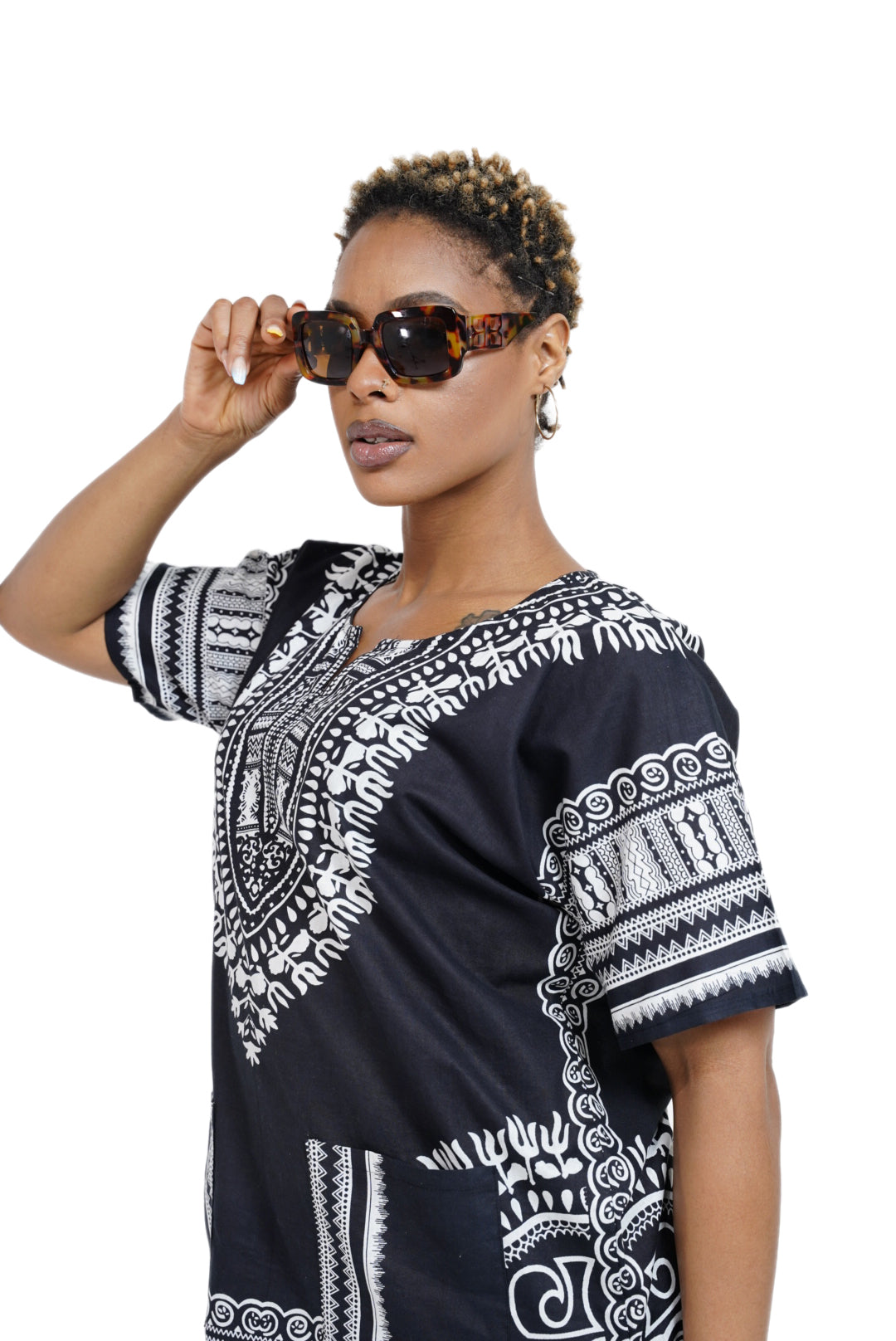 African Print Unisex Dashiki Shirt for Men & Women | Traditional Ankara Cotton Tunic Top | Perfect for Festivals, Concerts, Cruises & Outdoor Events | DP3578