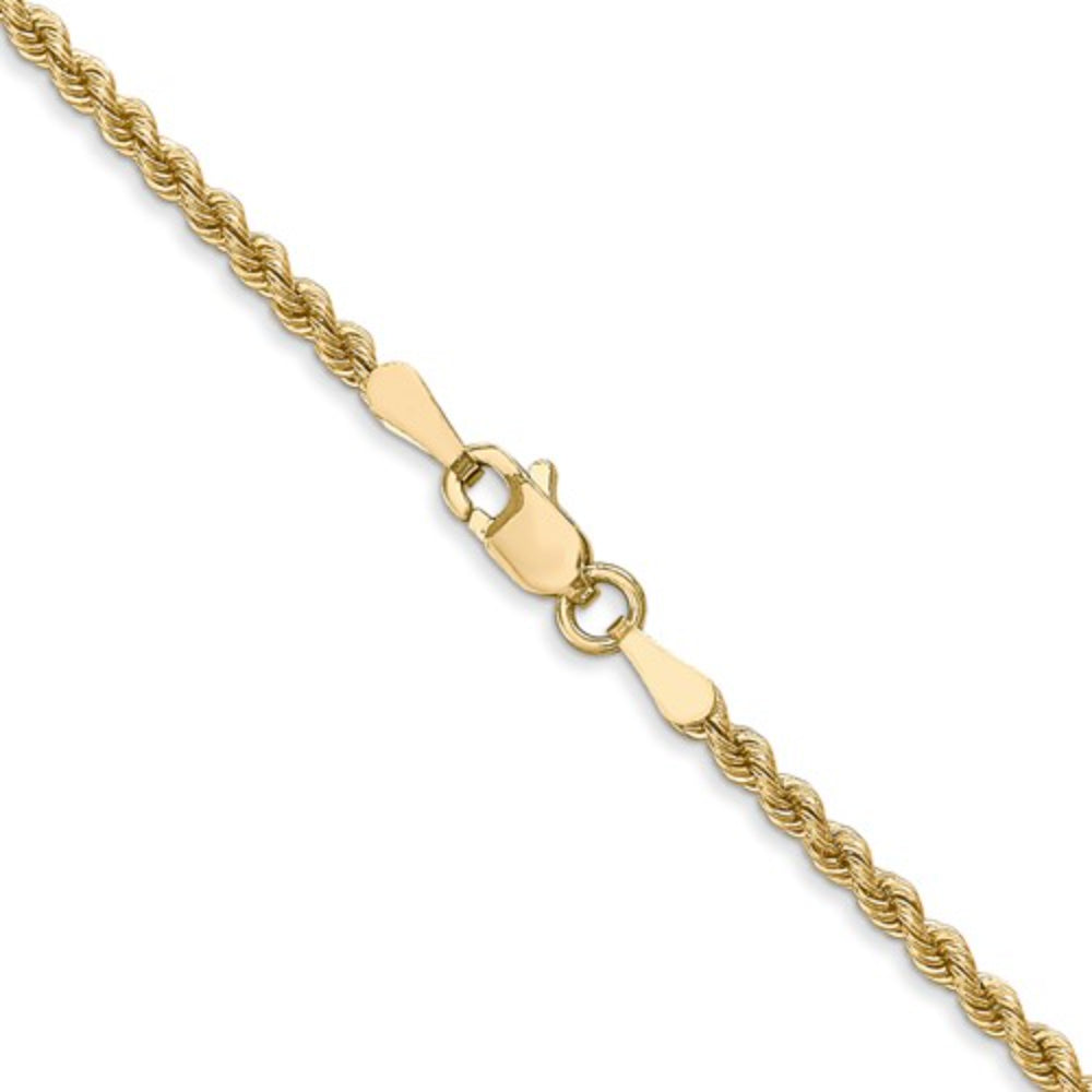 14K Gold 2.25mm Rope Chain Necklace for Women - Dainty & Elegant Jewelry Gift for Birthday, Anniversary & Valentine's Day