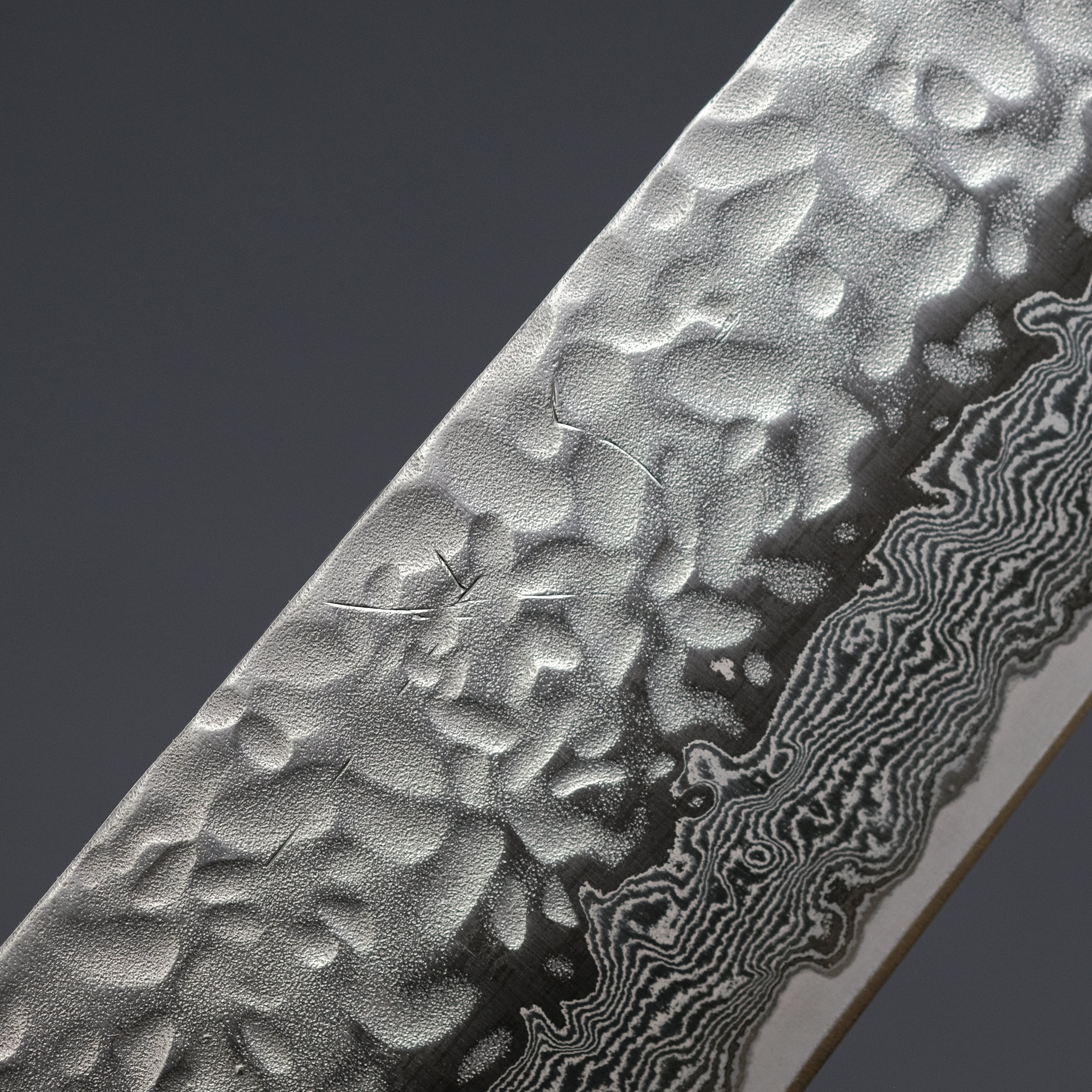 Hitohira Futana 240mm Gyuto Japanese Chef Knife - Stainless Tsuchime Damascus Blade with Cherry Wood Handle - Perfect for Sushi, Meat Cutting & Professional Kitchen Use