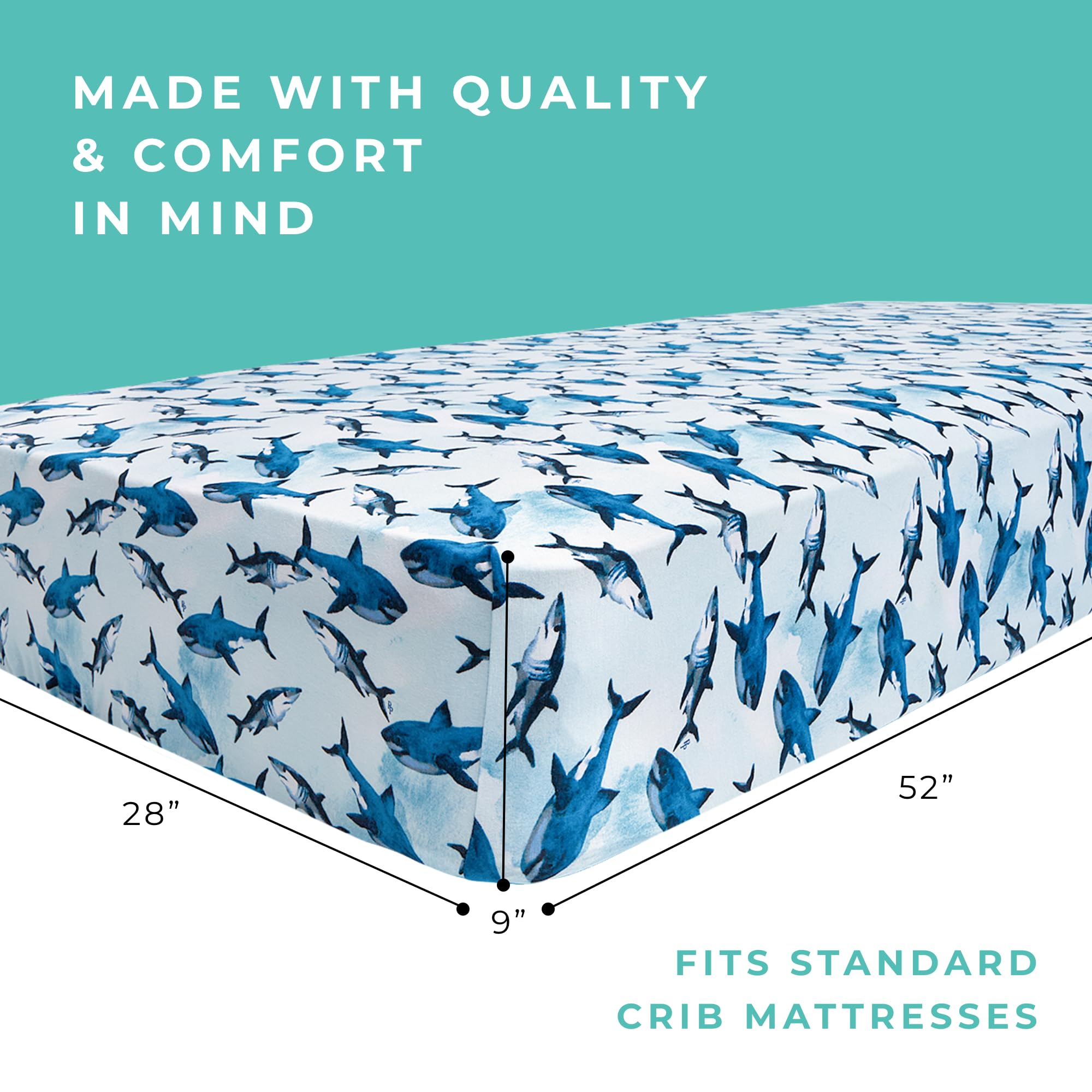 Posh Peanut Fitted Crib Sheet - Ultra Soft Bamboo Viscose Fabric for Standard Crib & Toddler Mattress 52