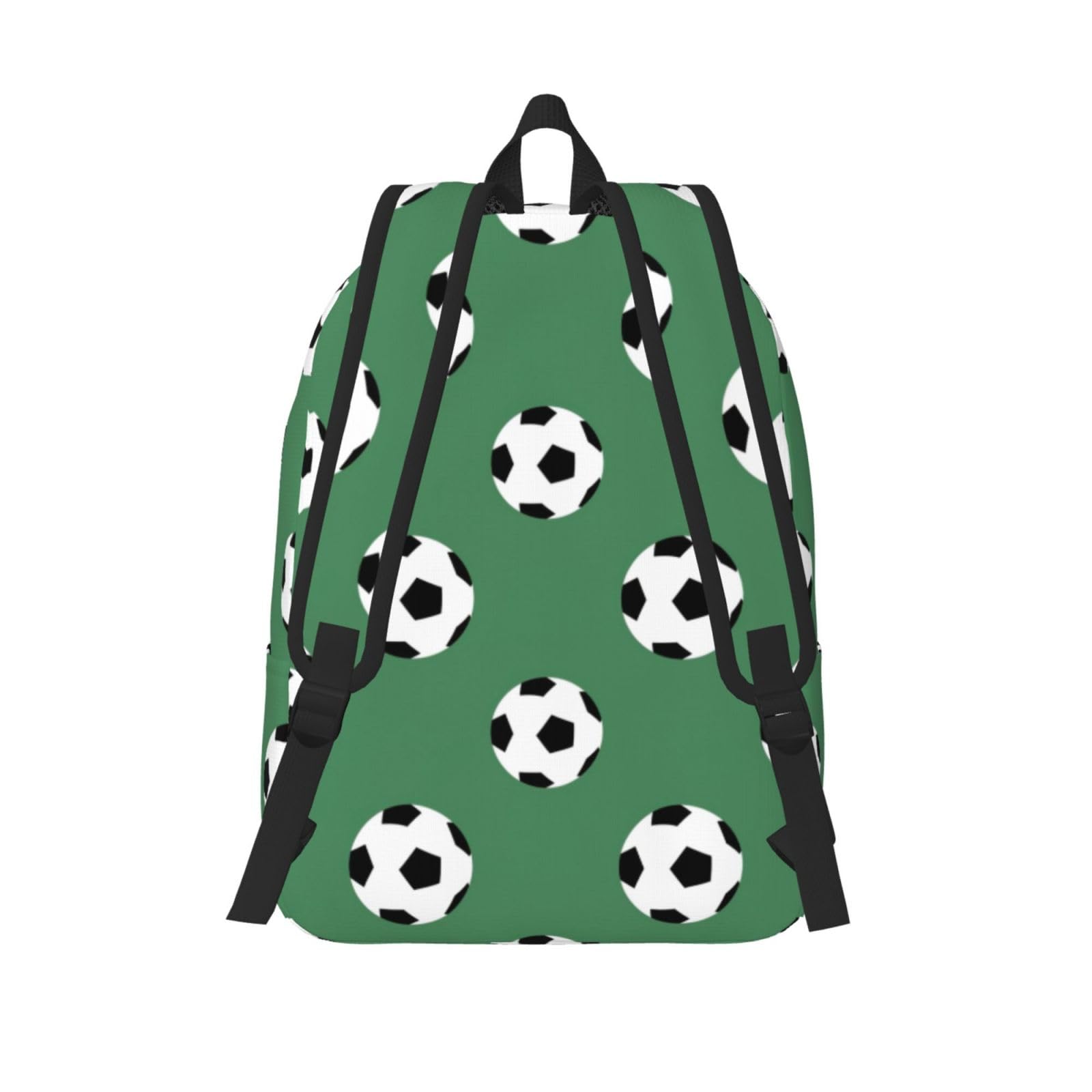 SSGVLPTO Soccer Printed Backpack - Lightweight Canvas Travel Bag & Casual Shoulder Backpack for School, Sports, and Outdoor Adventures