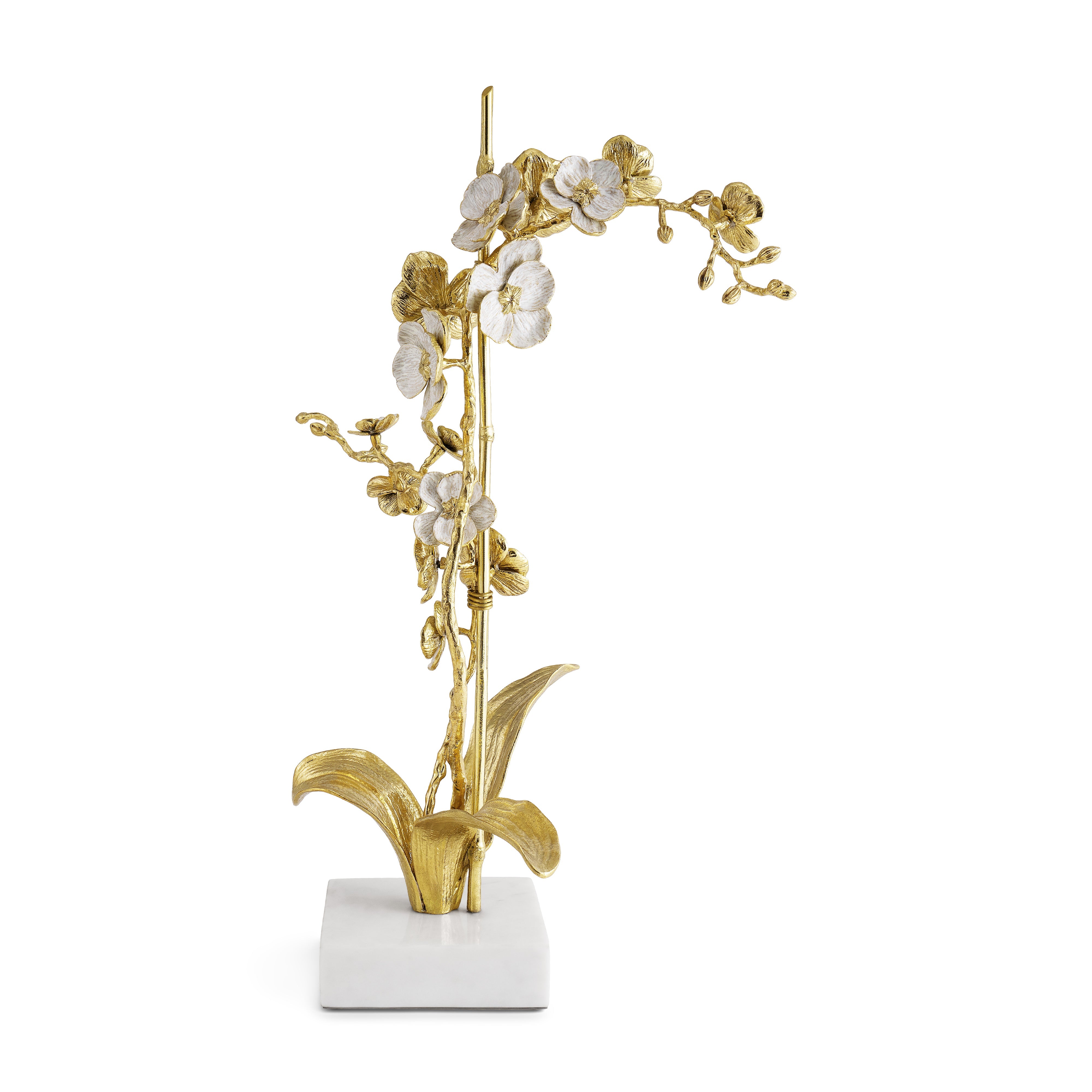 Elegant Orchid Stem Sculpture - Handcrafted Home Decor for Living Room, Office & Wedding Centerpiece
