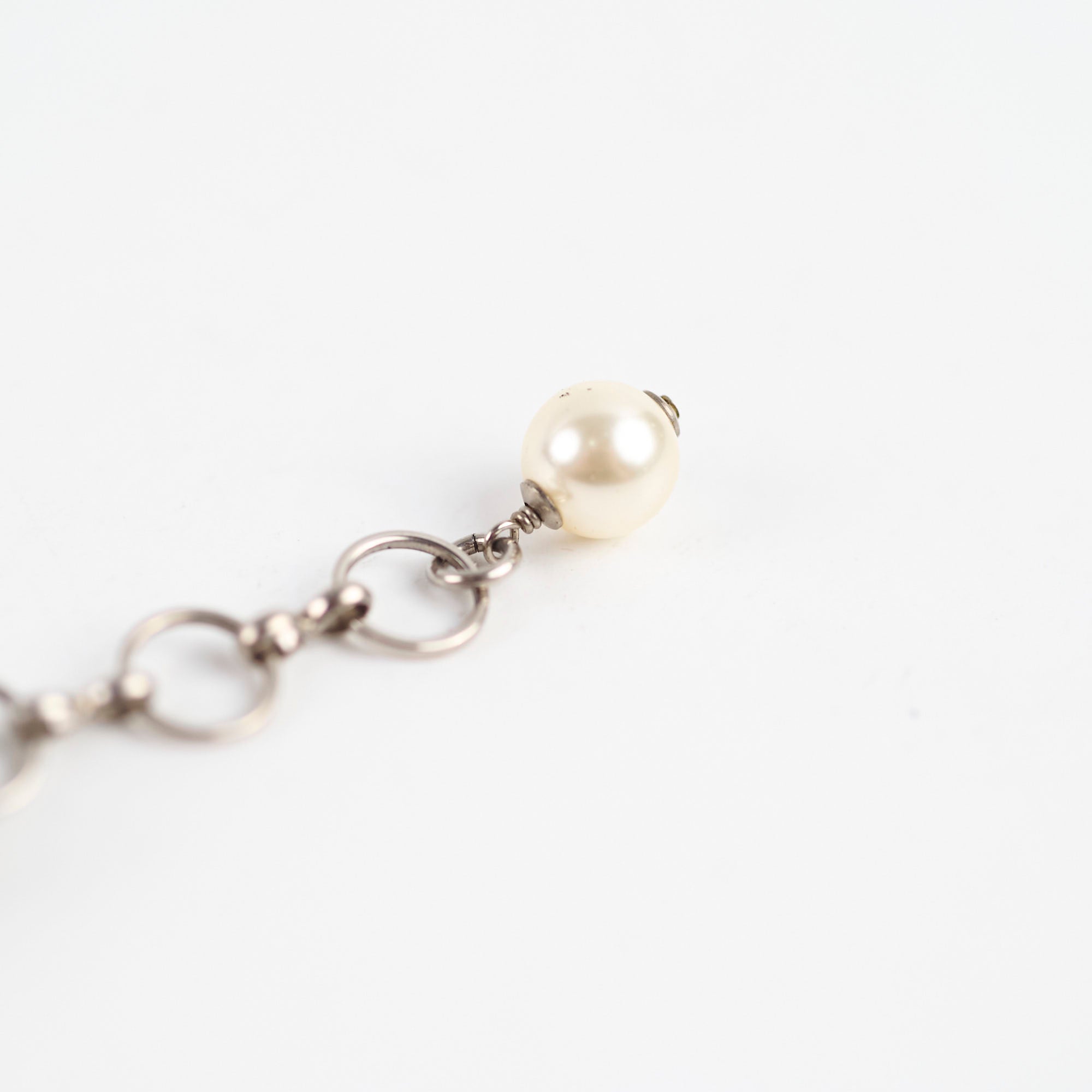 Chanel CC Logo Pearl Bracelet - Elegant Costume Jewelry for Women | Perfect for Parties, Weddings & Special Occasions