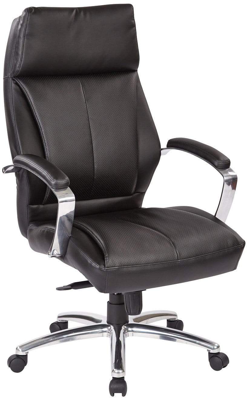 Office Star Pro Line II™ Deluxe High Back Executive Chair with Adjustable Lumbar Support - Ergonomic Mesh Office Chair for Home & Business - Perfect for Long Work Hours & Video Conferencing