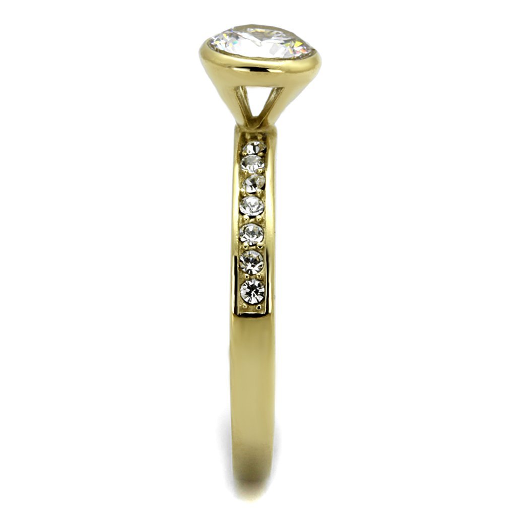 Marimor .91ct CZ Gold Plated Engagement Ring for Women - Size 5-10 for Weddings & Proposals