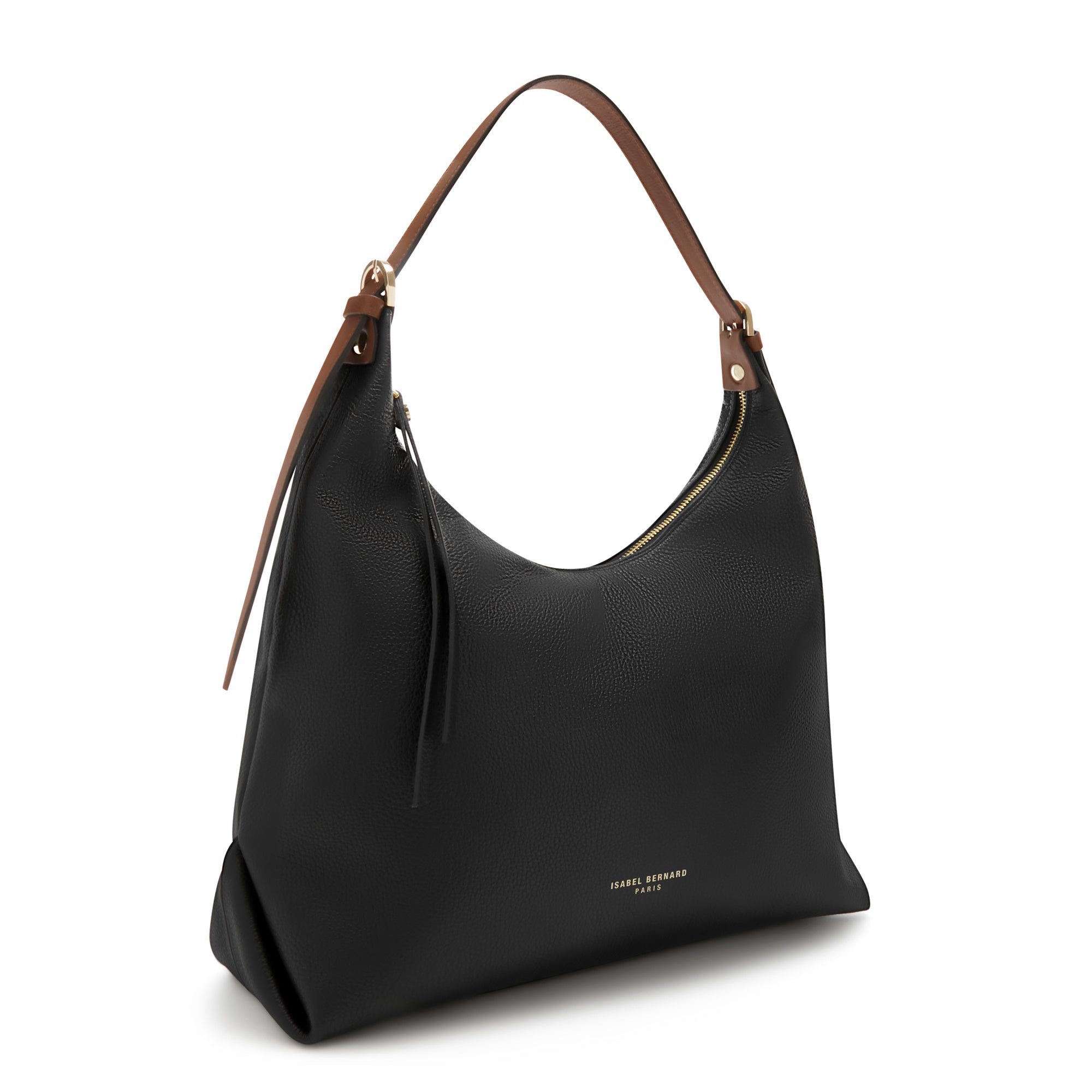 Honoré Muriel Black Calfskin Leather Shoulder Bag for Women - Elegant & Durable Designer Handbag for Work, Travel & Everyday Use