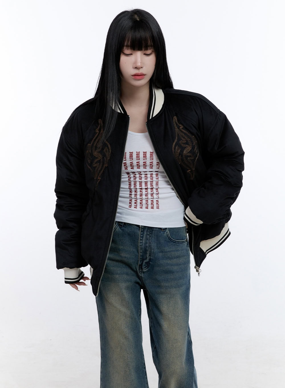 Embroidered Velvet Oversized Jacket for Women - Soft & Luxurious Winter Coat - CD419 - Perfect for Casual Outings, Date Nights & Holiday Parties
