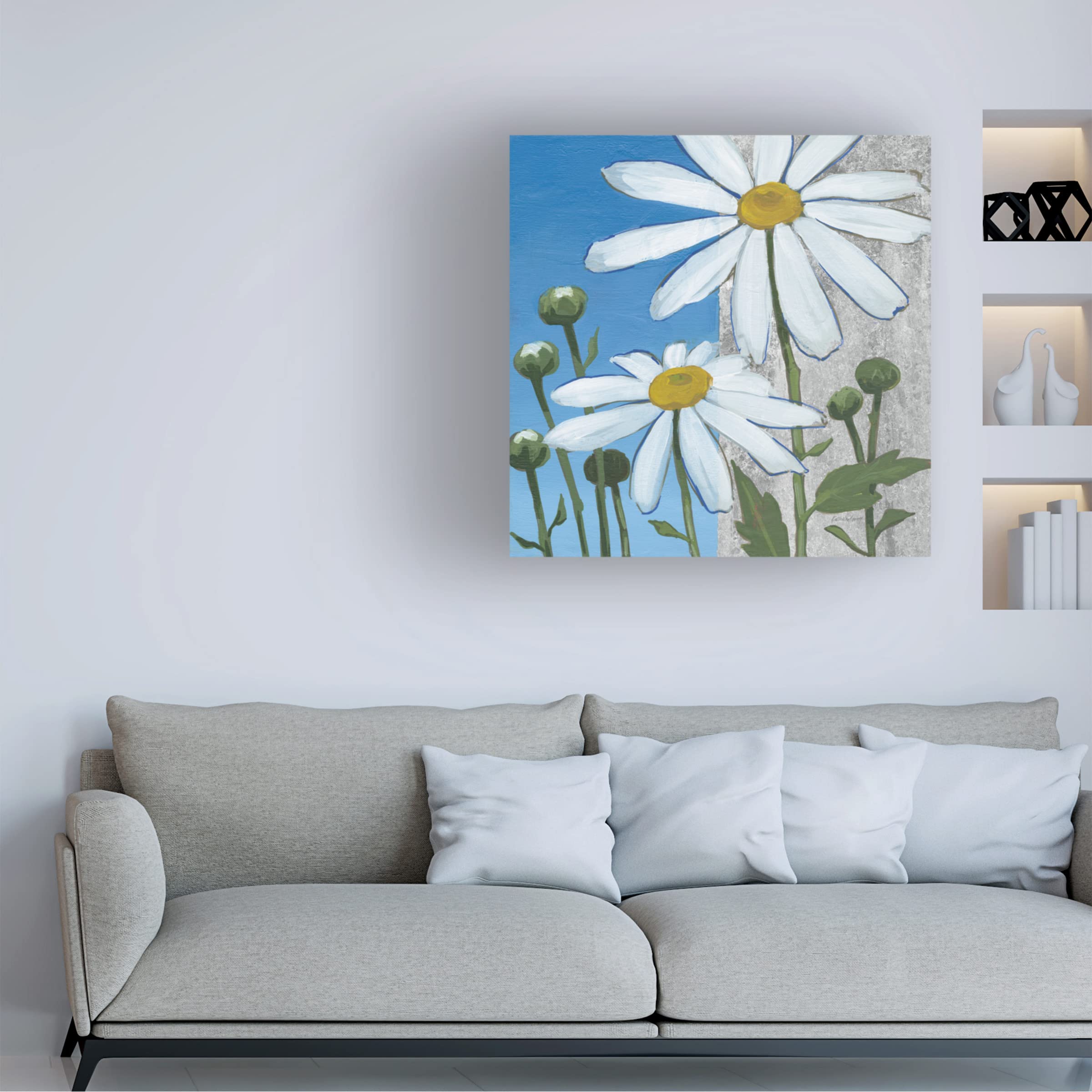Anne Tavoletti 'Coastal Life I' Framed Canvas Wall Art Print - Beach Themed Home Decor for Living Room, Bedroom & Office - Seascape Painting for Coastal & Nautical Interior Design
