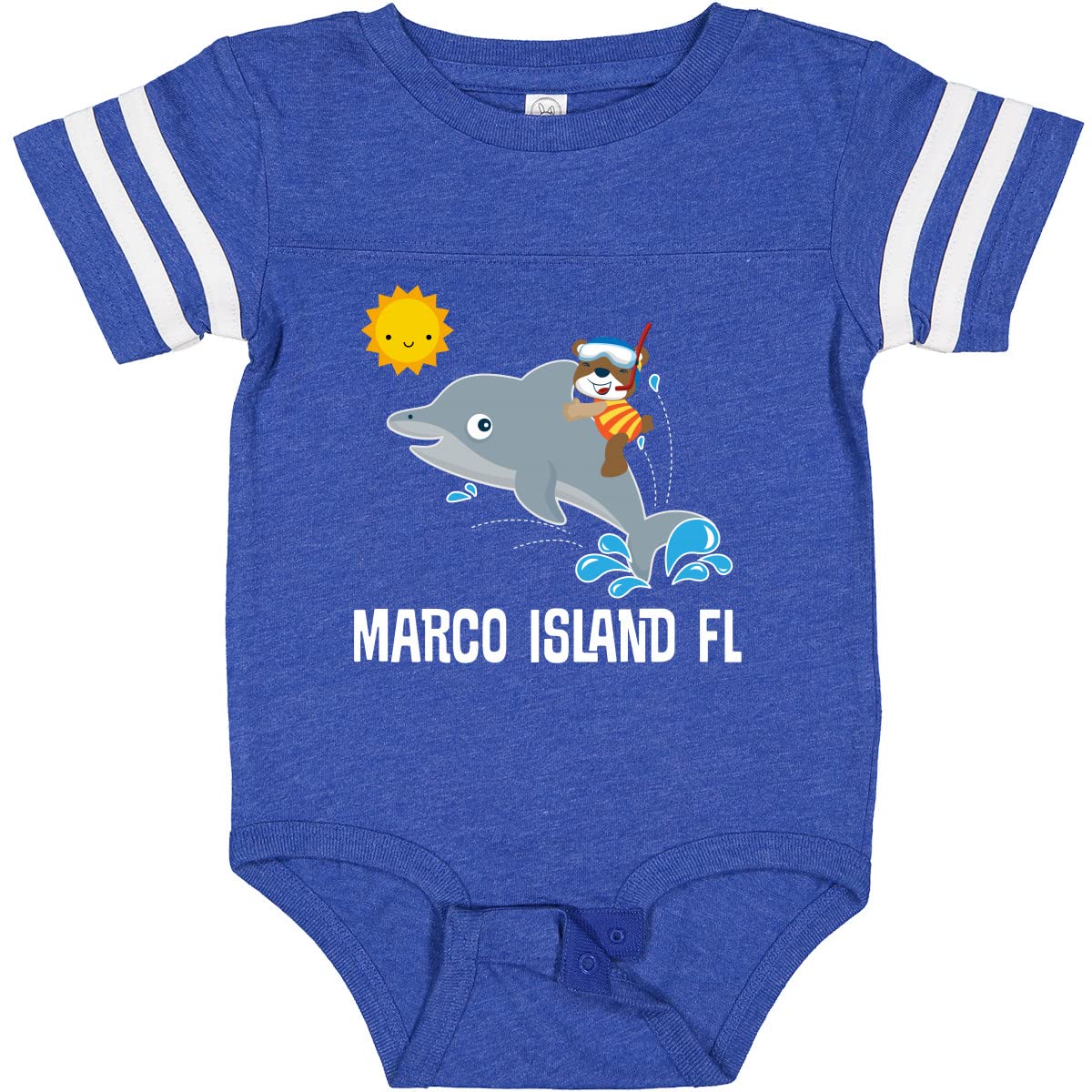 Inktastic Marco Island Florida Vacation Baby Bodysuit - Cute Florida Beach Outfit for Infants & Toddlers - Perfect for Family Trips, Beach Photos & Vacation Souvenirs