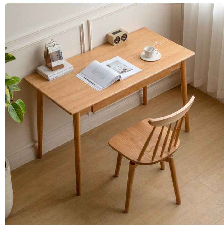 Premium Oak Solid Wood Windsor Chairs - 360 Degree Swivel Dining Set of 4 - Perfect for Kitchen, Dining Room & Home Office Furniture