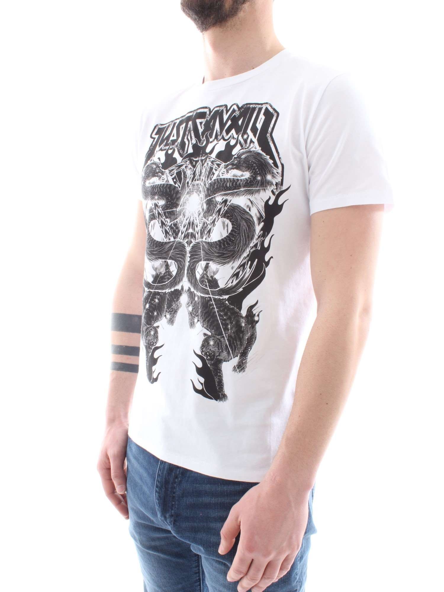 Just Cavalli Men's Graphic T-Shirt - Stylish Casual Cotton Tee for Everyday Wear | Perfect for Streetwear, Parties & Weekend Outfits