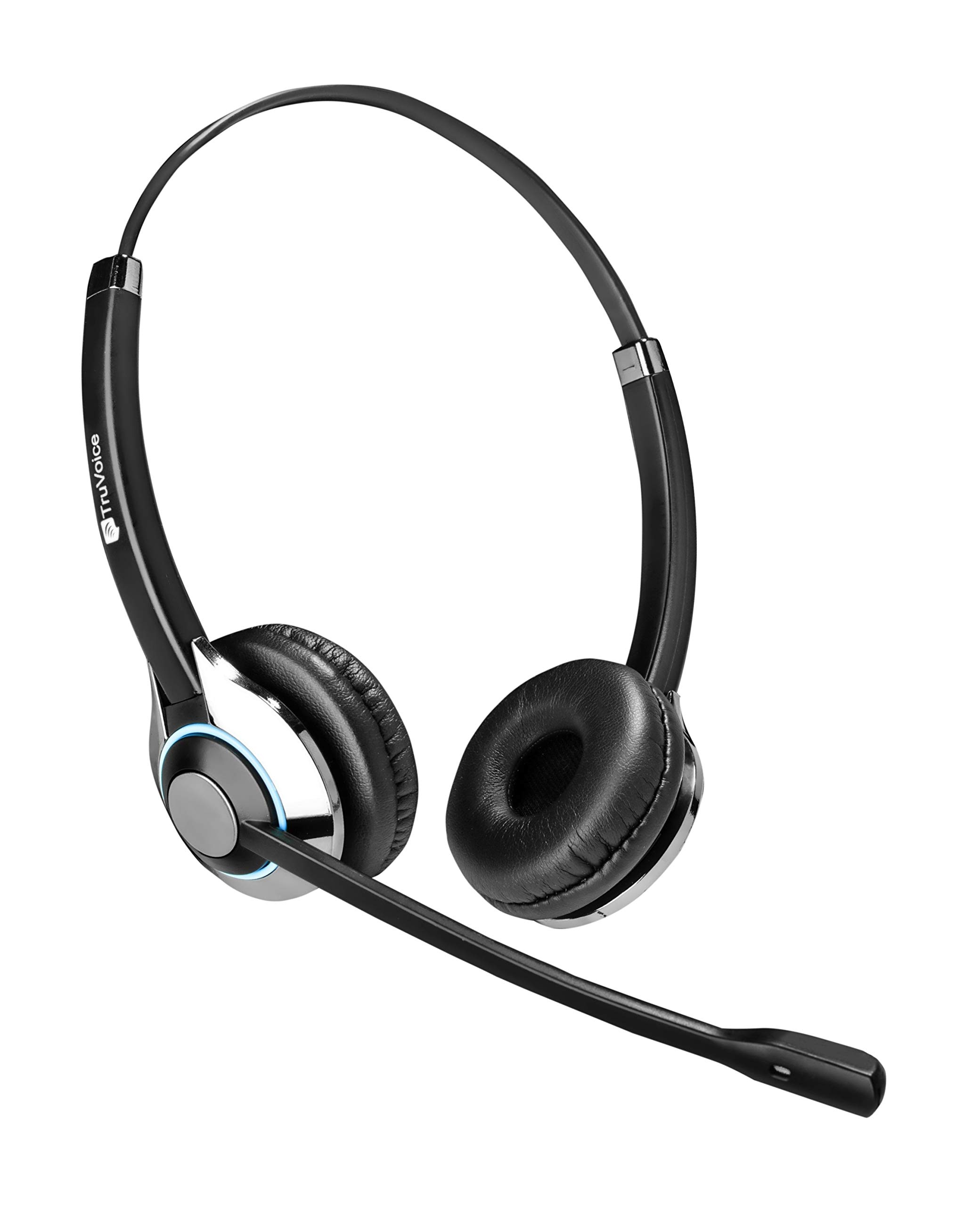 TruVoice HD-550 Premium Noise Canceling Headset with Detachable Smart Cable - Crystal Clear Audio for Call Centers, Office & Remote Work | Compatible with 95% of Phones & VoIP Systems