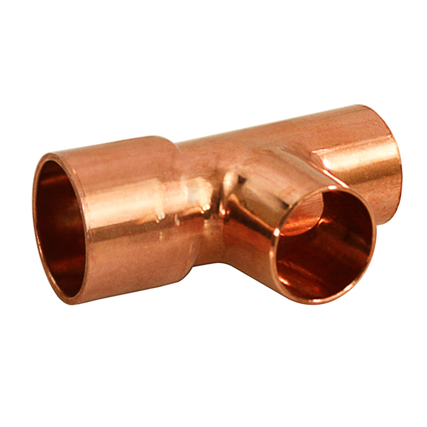 Supply Giant DDSU3003 3x2x2 Copper Reducing Tee Fitting with Solder Cups for COP - Perfect for Plumbing & HVAC Systems