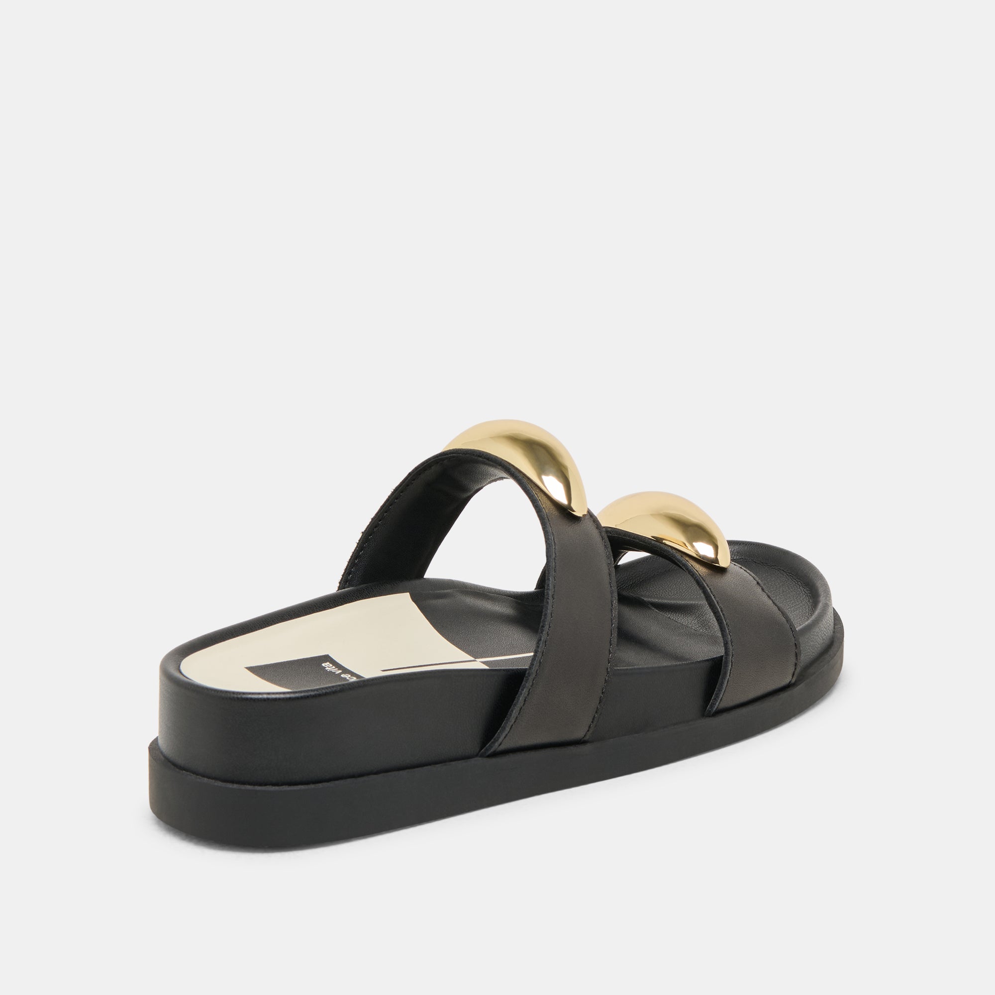 SATINE Black Leather Sandals for Women - Comfortable & Stylish Summer Shoes for Beach, Walking, and Casual Outfits