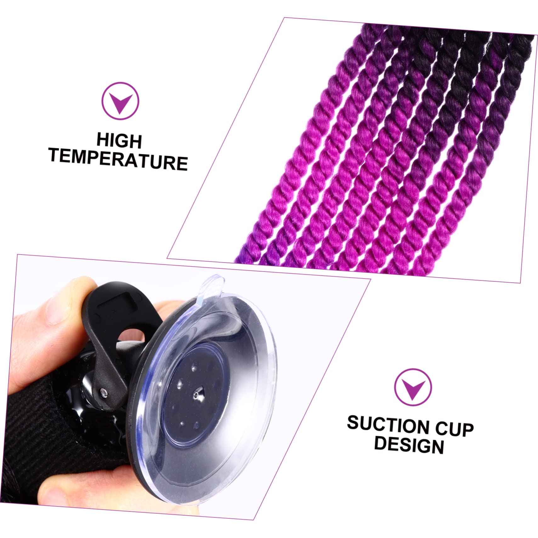 WHAMVOX Motorcycle Helmet Wig - Safe Odorless Braid Decoration for Riding Fun
