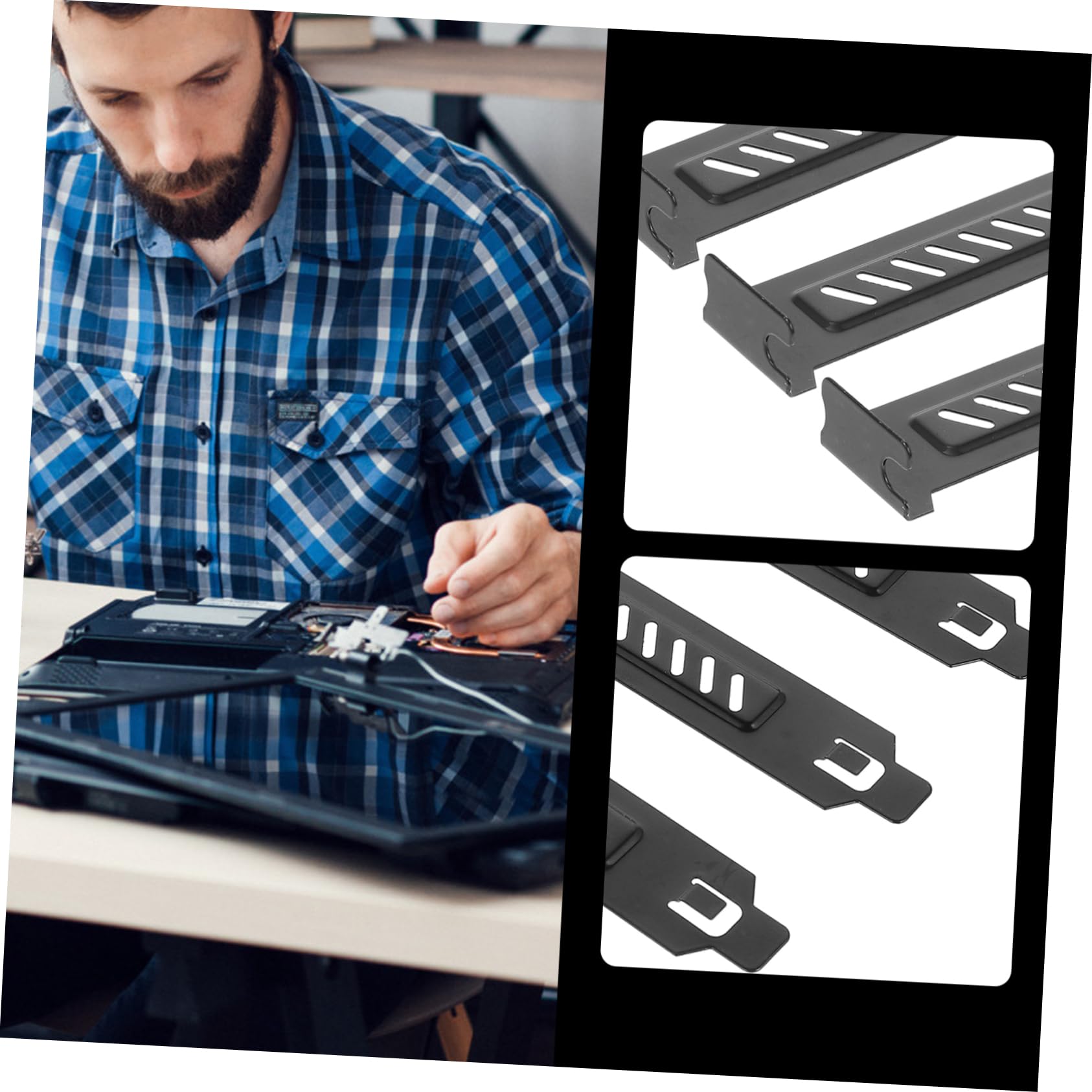 Mikikit 40 Pcs Stainless Steel PCI Slot Covers - Vented Dust-Proof Blanking Plates for Computer Case, Grey GPU Bracket Deflector - Perfect for PC Build, Gaming Rigs & Server Chassis Protection